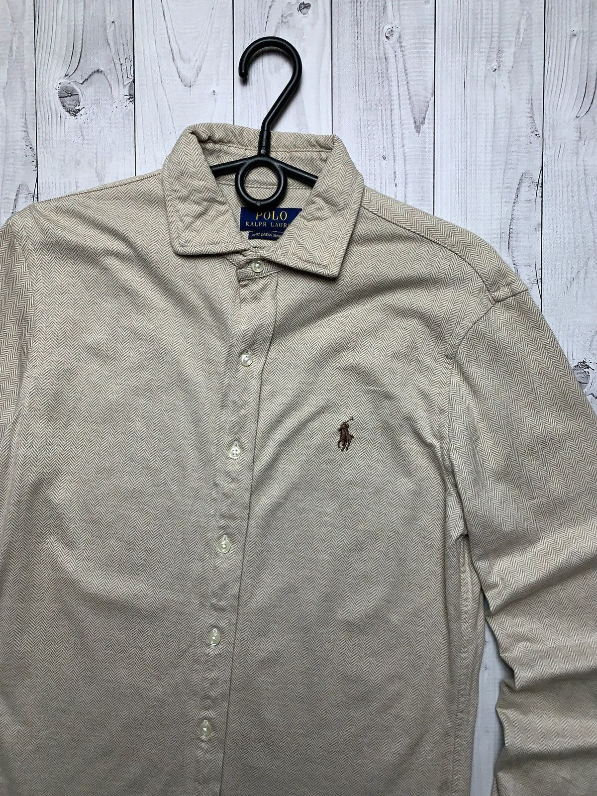 Polo Ralph Lauren × Vintage Vintage polo Ralph Lauren shirt beige rare logo size M Size US M / EU 48-50 / 2 - 2 Thumbnail