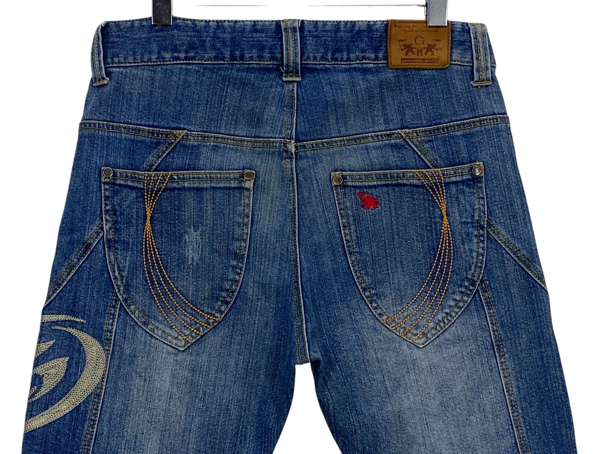 Gotcha × Japanese Brand J-Cut Denim Distressed Jeans Size US 31 - 5 Thumbnail