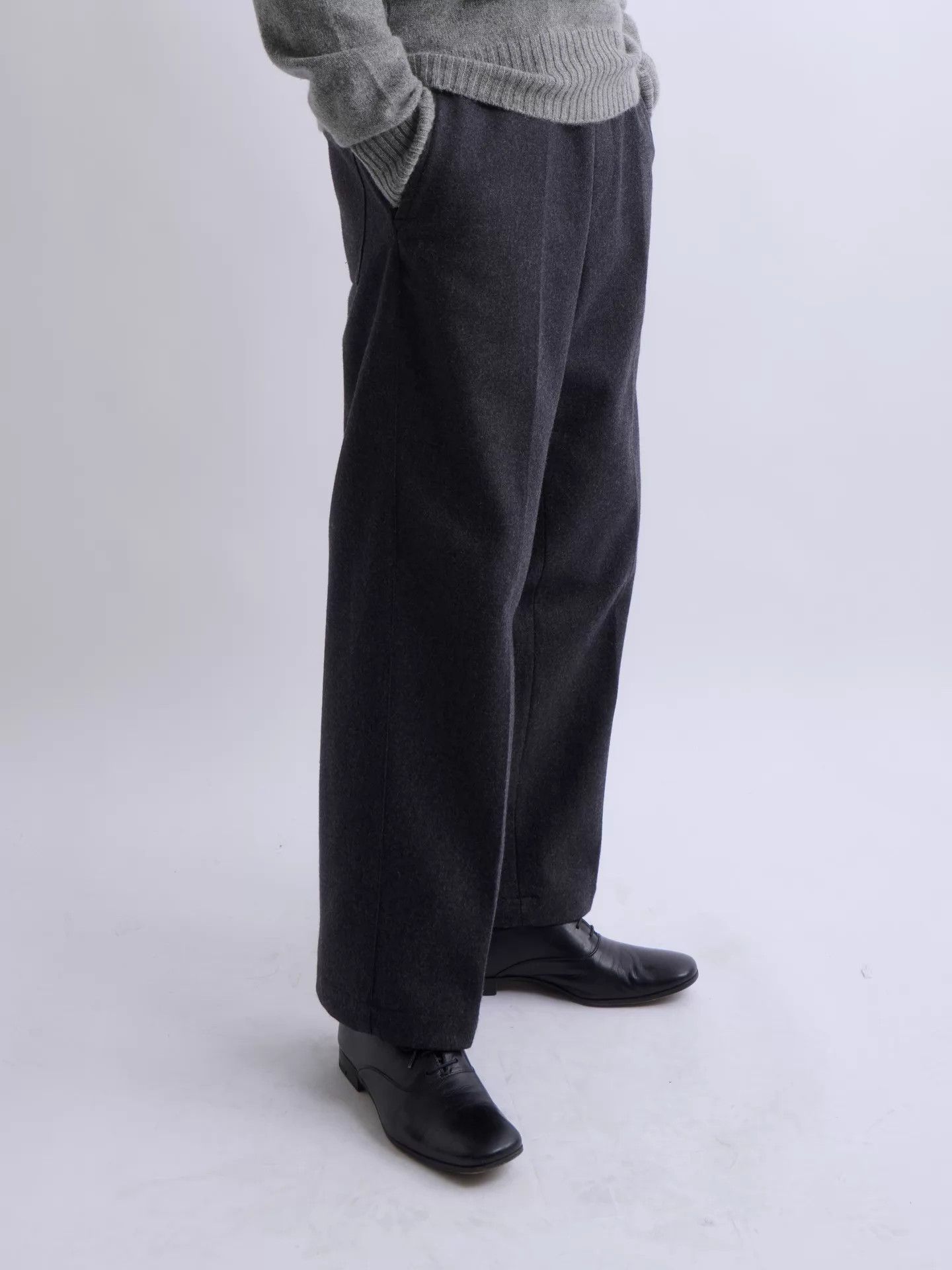 OAMC OAMC Dark Gray Wool Blend Drawstring Straight Trousers L Size US 34 / EU 50 - 3 Thumbnail