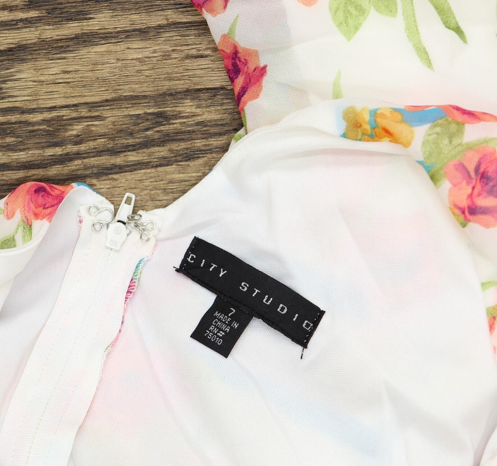 Other New City Studios Belted Fit & Flare Dress White Multi 7 Size M / US 6-8 / IT 42-44 - 4 Thumbnail