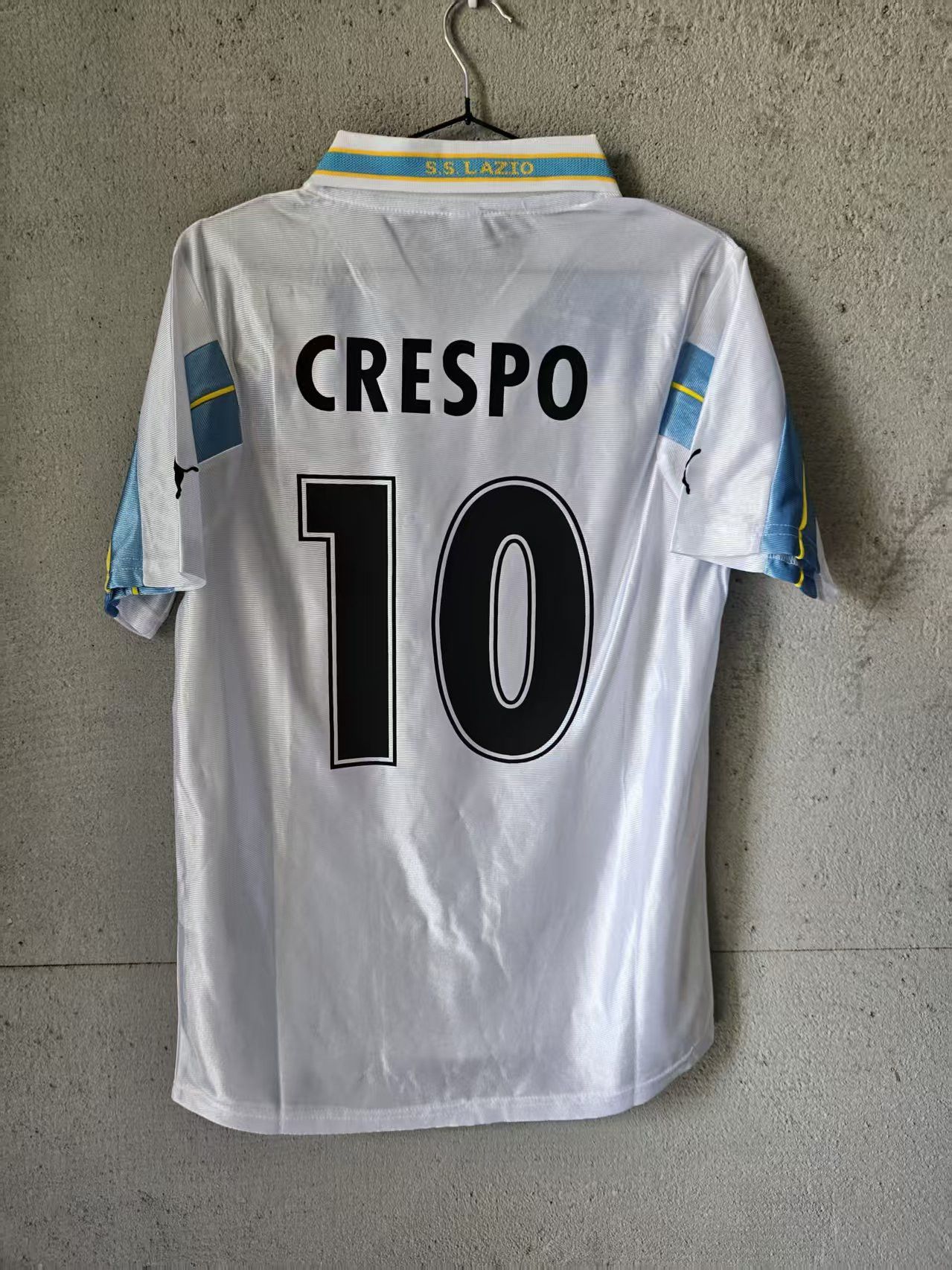 Other Vintage Lazio #10 Hernán Crespo Jersey White Size US S / EU 44-46 / 1 - 2 Thumbnail