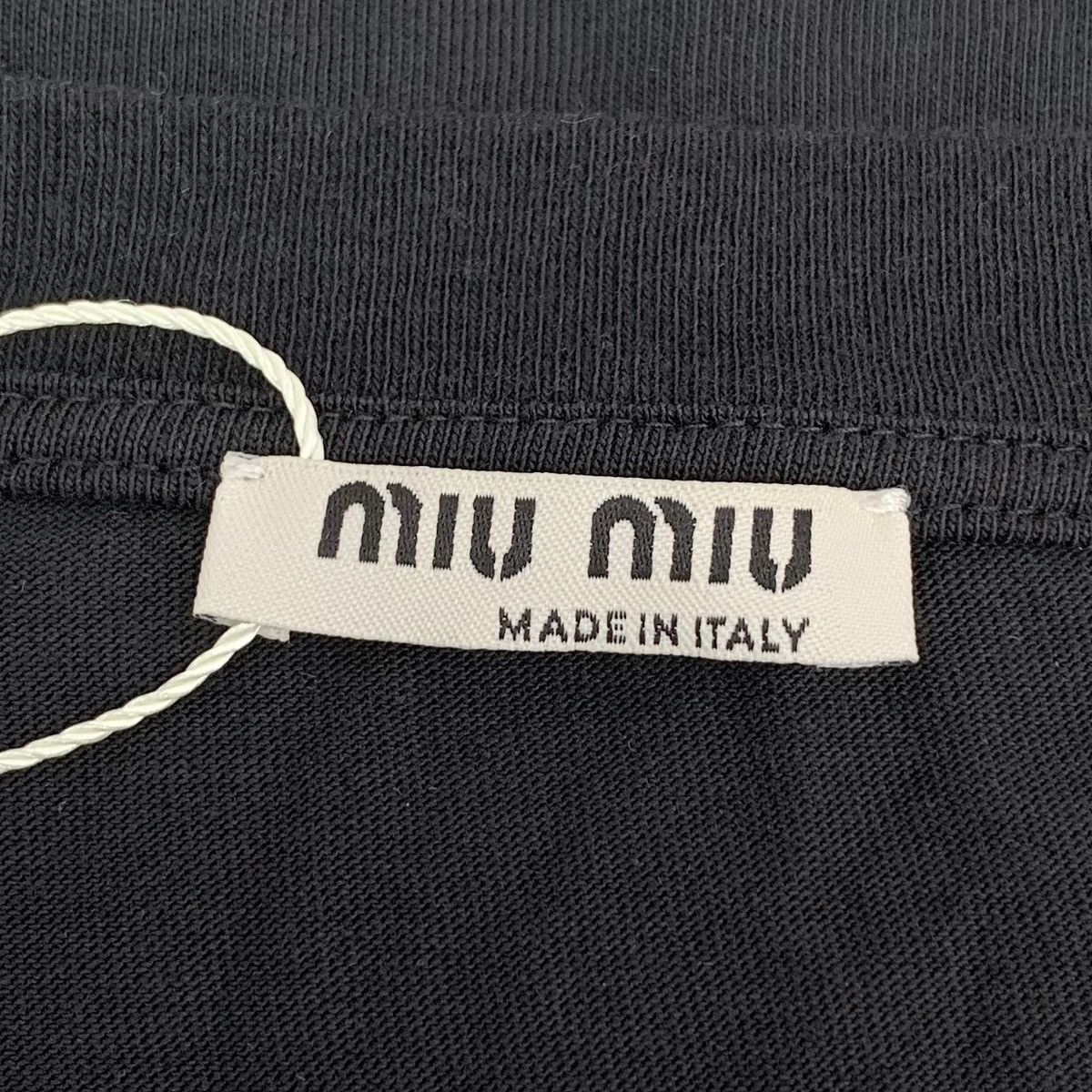 Miu Miu Miu Miu Black Floral Sequin Short Sleeve T-shirt K26WX Size S / US 4 / IT 40 - 5 Thumbnail
