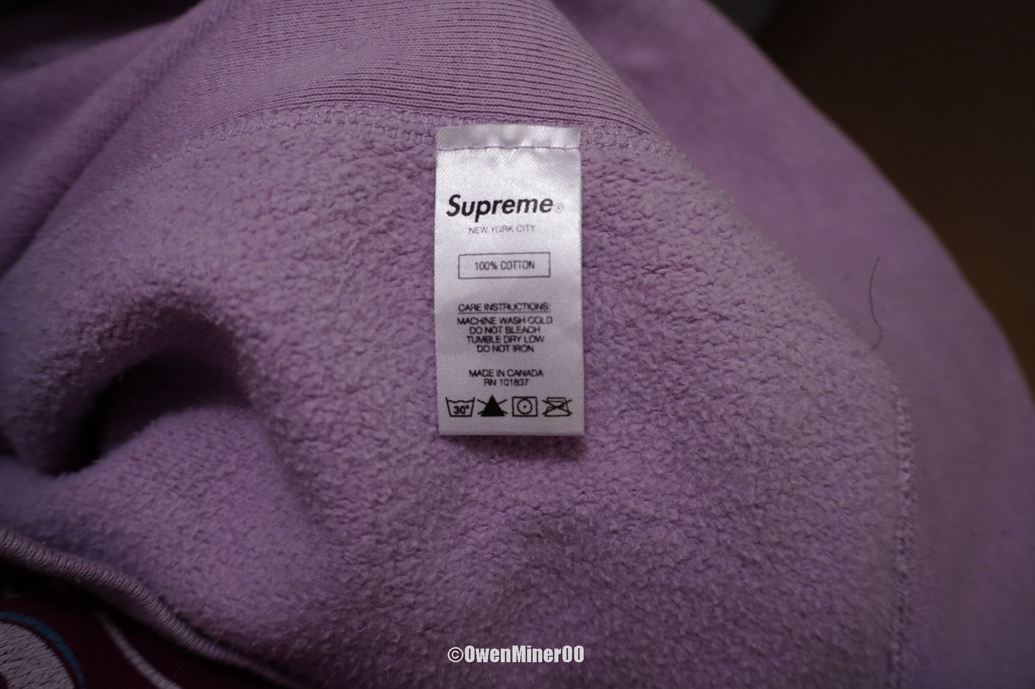 Supreme Supreme Compact Logo Hooded Sweatshirt (FW17)-Pale Violet XL Size US XL / EU 56 / 4 - 7 Thumbnail