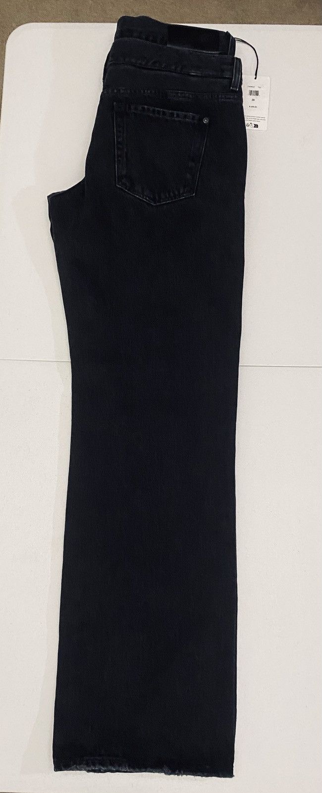 7 For All Mankind 7 FAM blk double waisted trouser hustle made in italy 29 NWT Size 29" - 9 Thumbnail