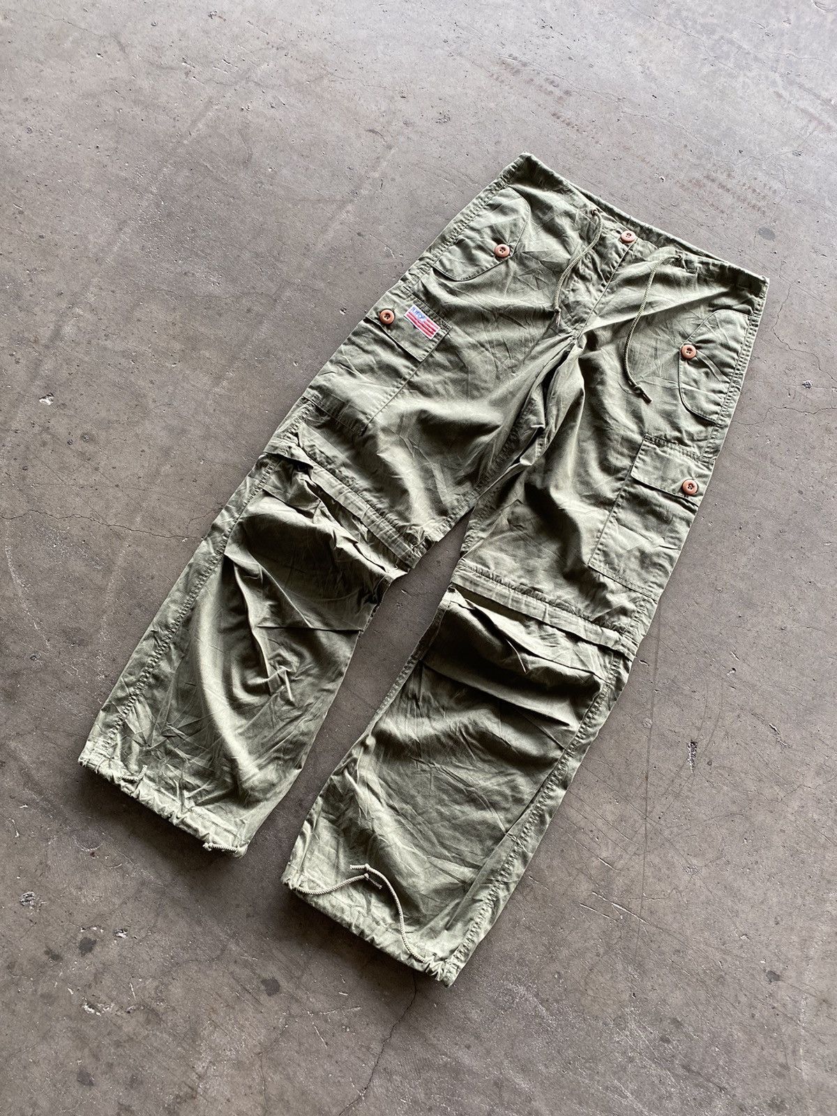 Japanese Brand 2000s UFO - Cargo 2 in 1 Reconstructed Short Pants Size US 30 / EU 46 - 3 Thumbnail