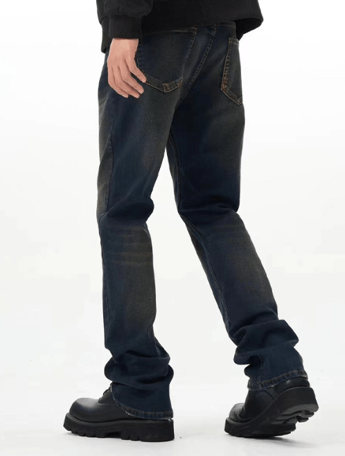 Japanese Brand × Jean American retro washed distressed loose flared straight jeans Size US 32 / EU 48 - 4 Thumbnail