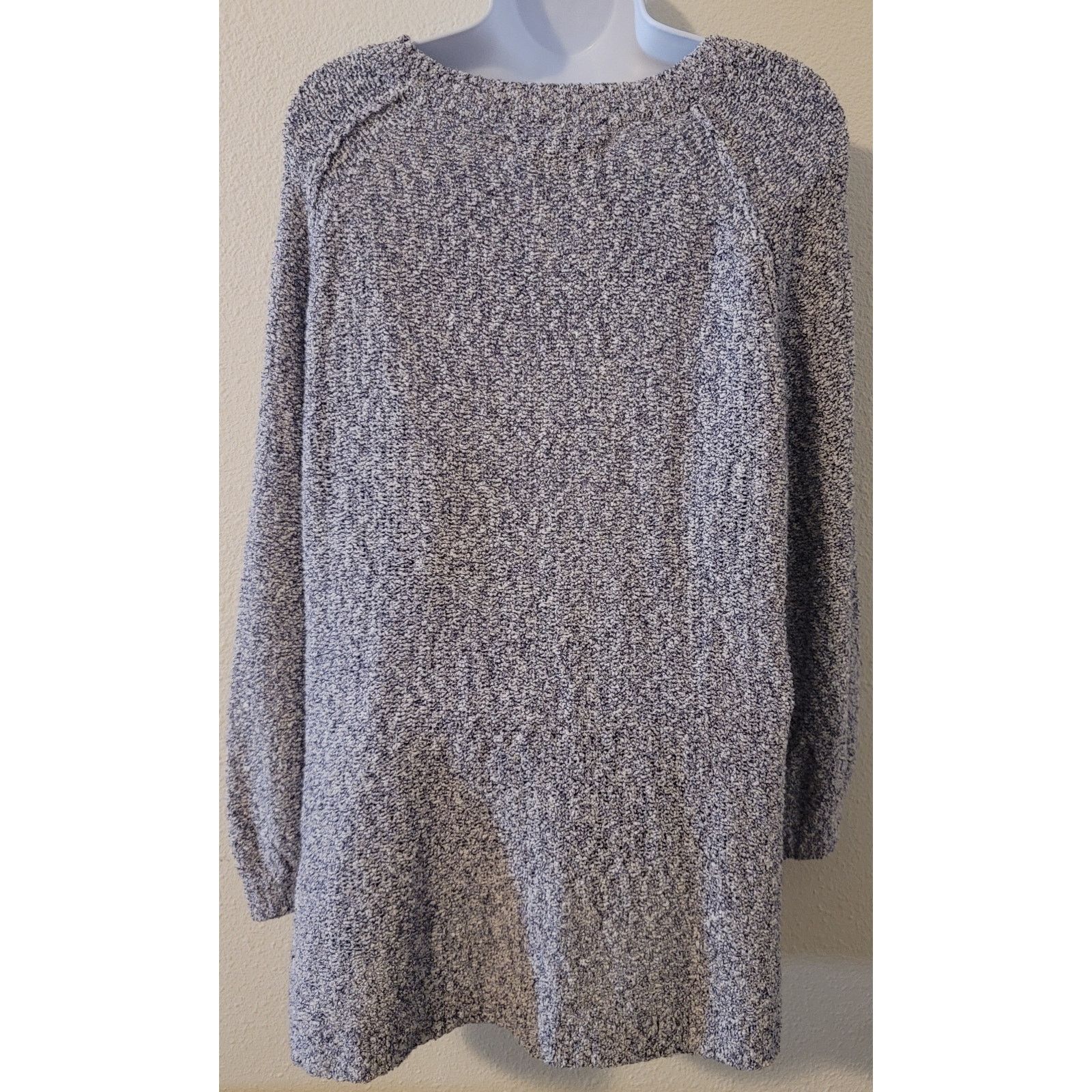 Other Loft Blue White Marled Popcorn Knit Women's Sweater XL Size XL / US 12-14 / IT 48-50 - 2 Thumbnail