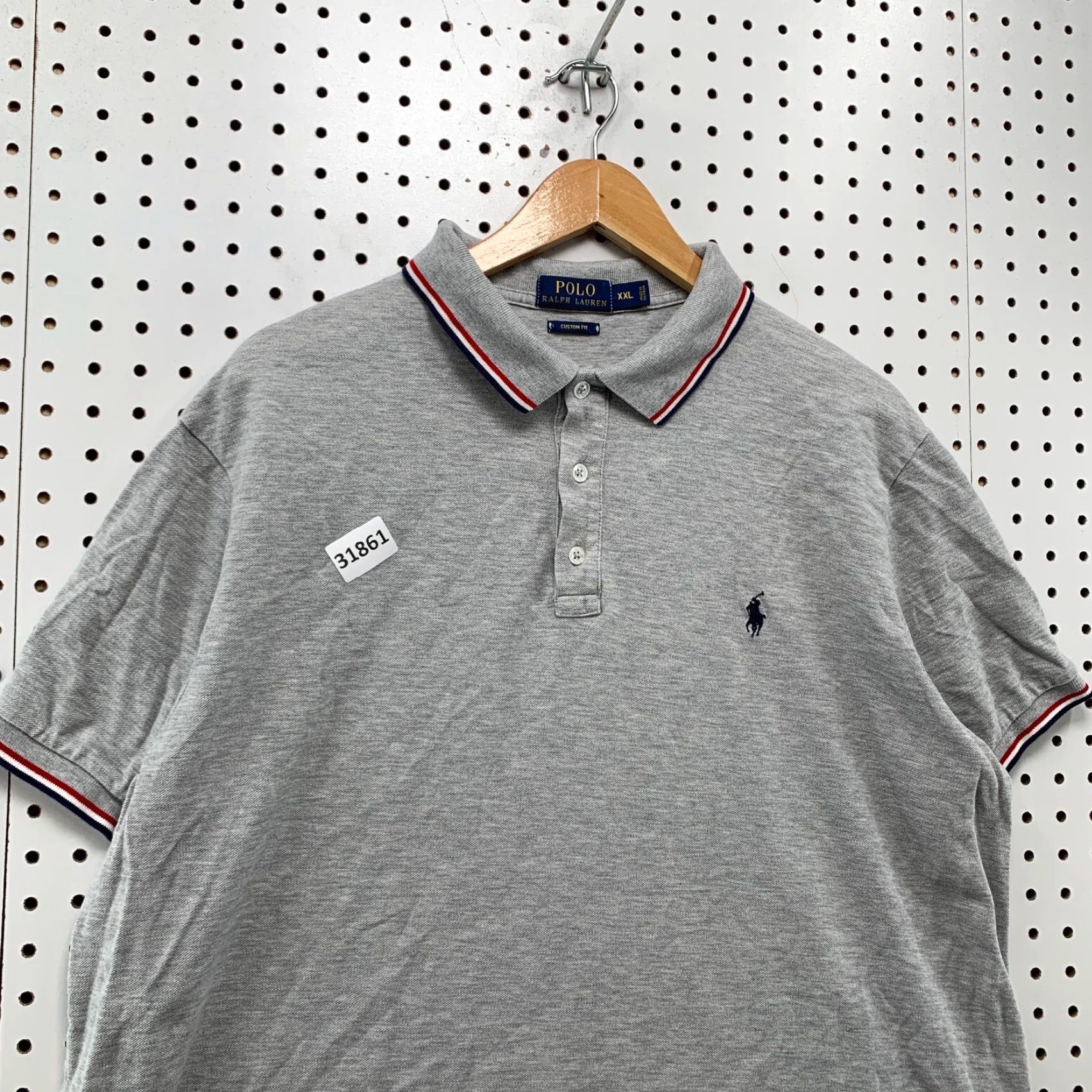 Ralph Lauren VINTAGE Polo Ralph Lauren Gray Short Sleeve Polo Shirt Men 2XL Blue Pony Size US XXL / EU 58 / 5 - 5 Thumbnail