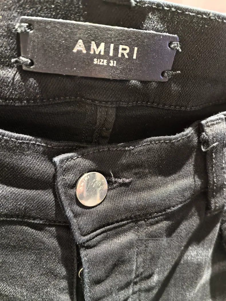 Amiri Amiri Size 31 Black waist-high cashmere jeans Size US 31 - 3 Thumbnail