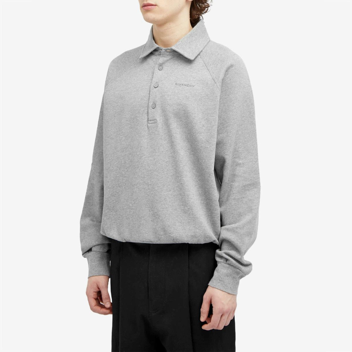 o1srvl11e1225 Polo Sweatshirt in Grey