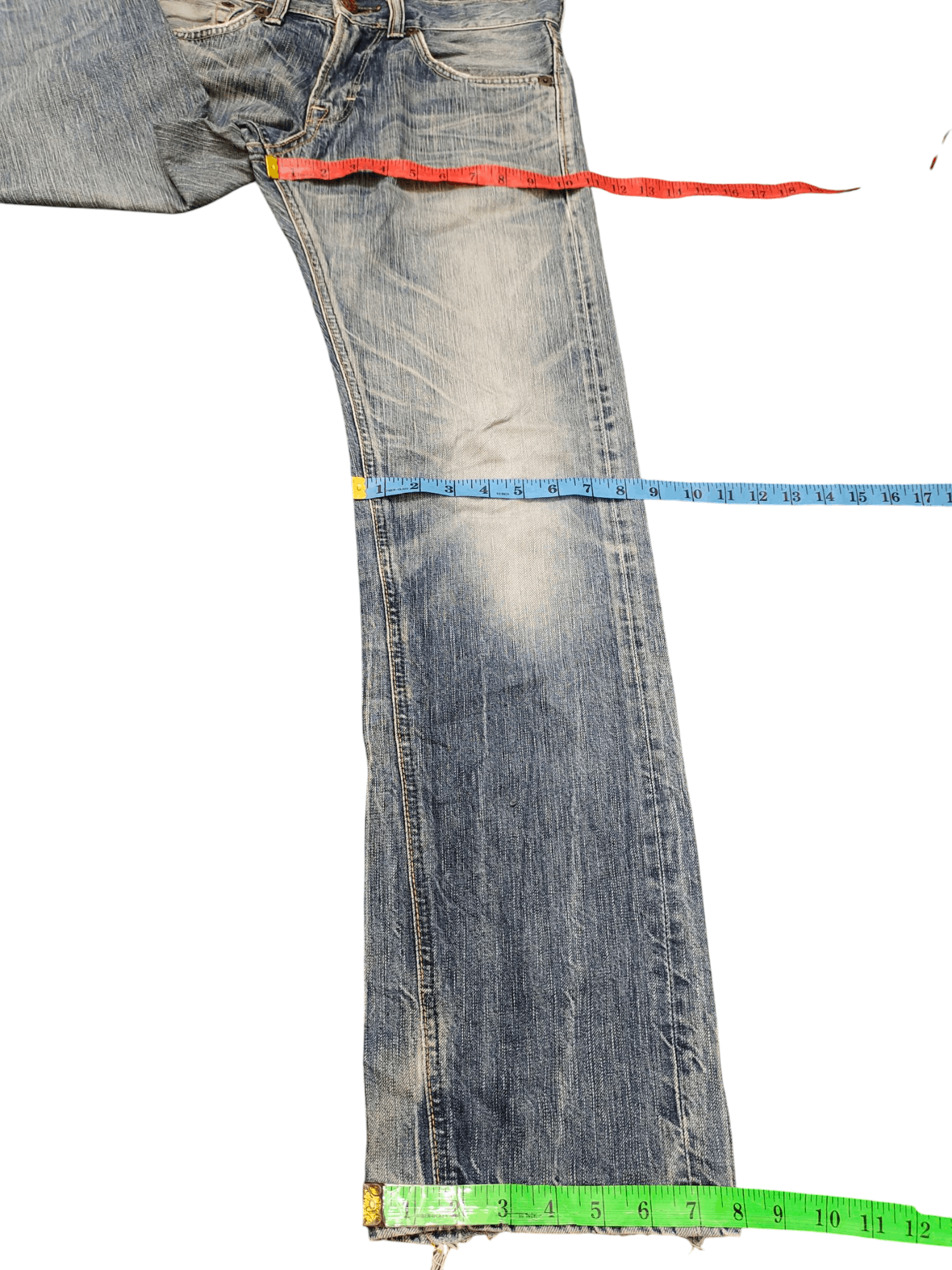 If Six Was Nine Vintage Edwin 503 Distress Faded Clawmark Denim Jeans Size US 29 - 17 Thumbnail
