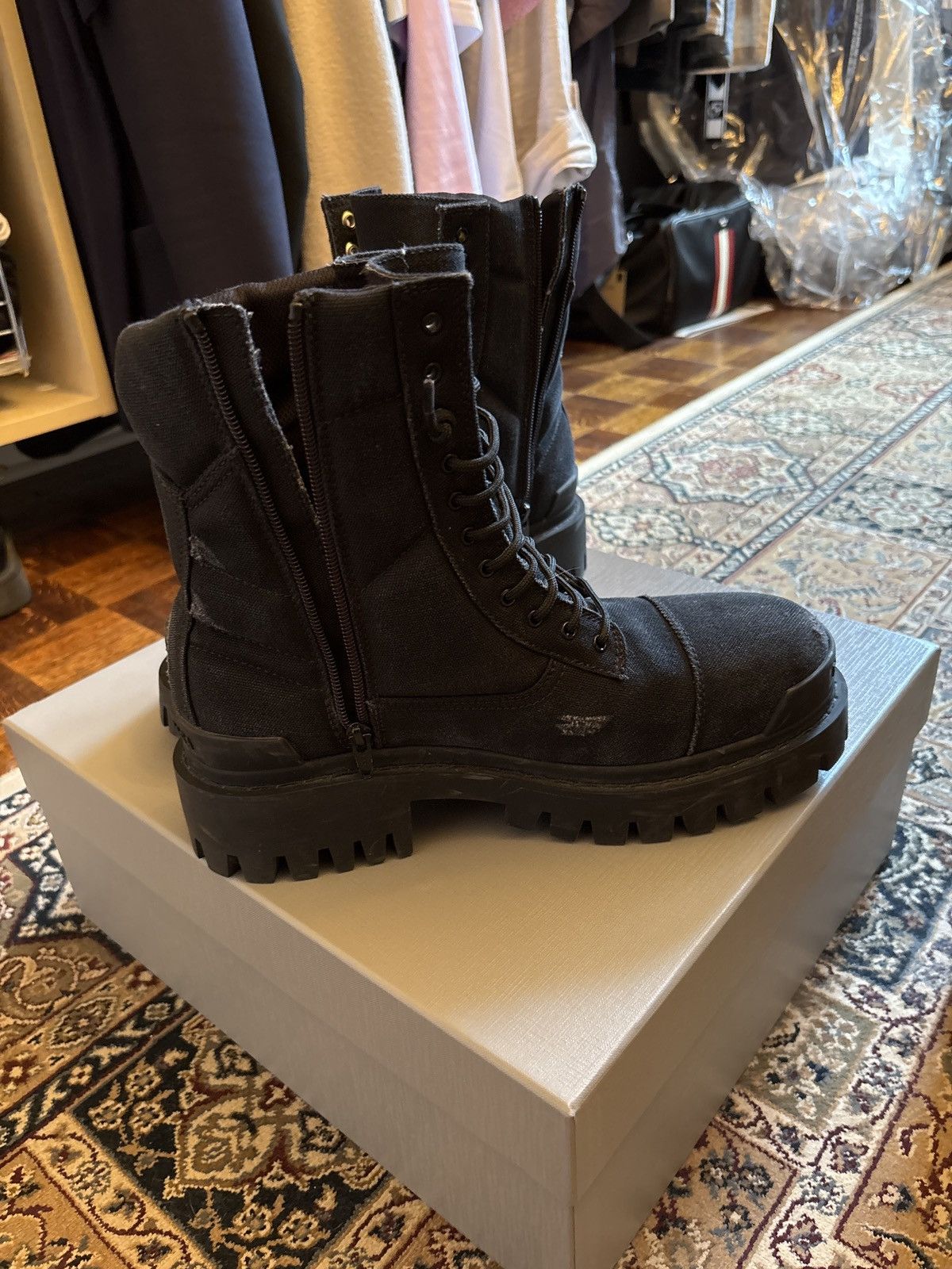 Balenciaga Balenciaga combat strike canvas boots Size US 8.5 / EU 41-42 - 6 Thumbnail