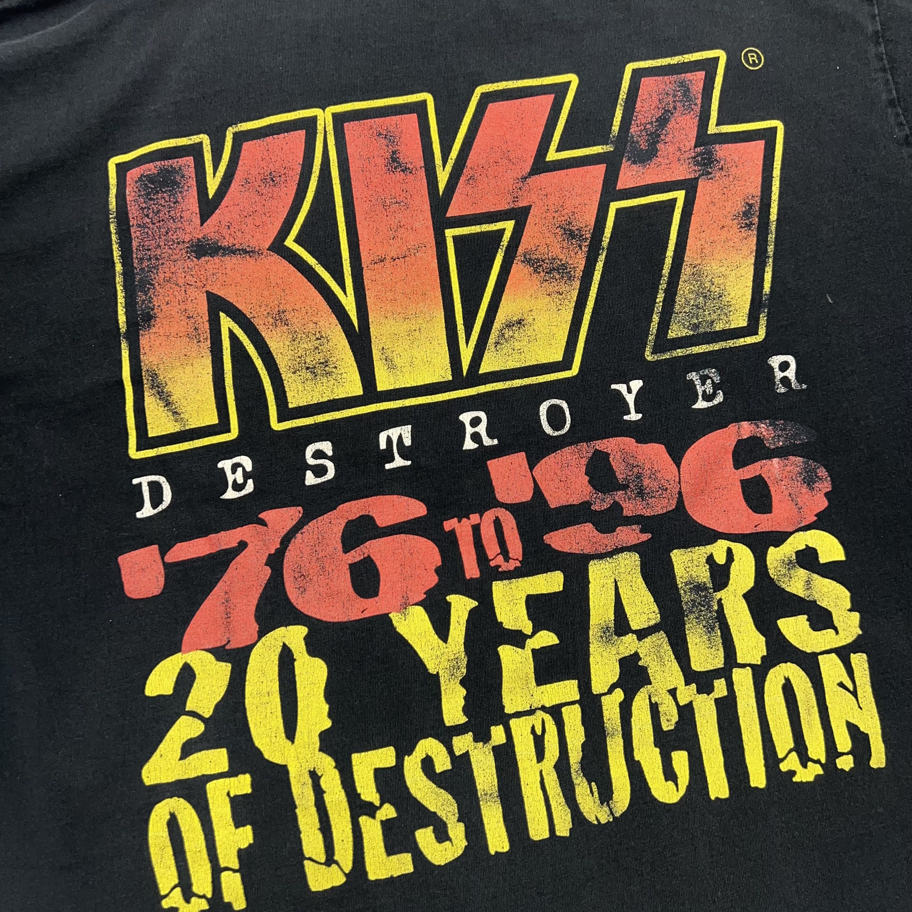 Band Tees × KISS × Vintage Vintage 1996 Kiss Destroyer 20 Years Of Destruction Band Size US L / EU 52-54 / 3 - 7 Thumbnail