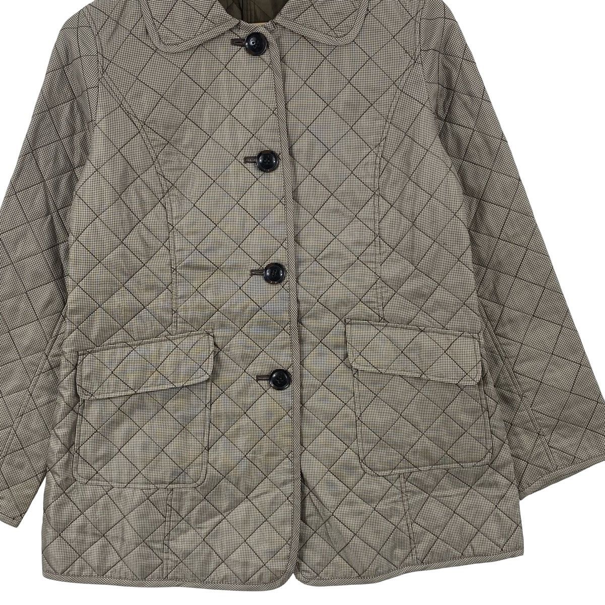 Longchamp LONGCHAMP QUILTED Check Pattern Button Jacket Women’s Size M / US 6-8 / IT 42-44 - 6 Thumbnail