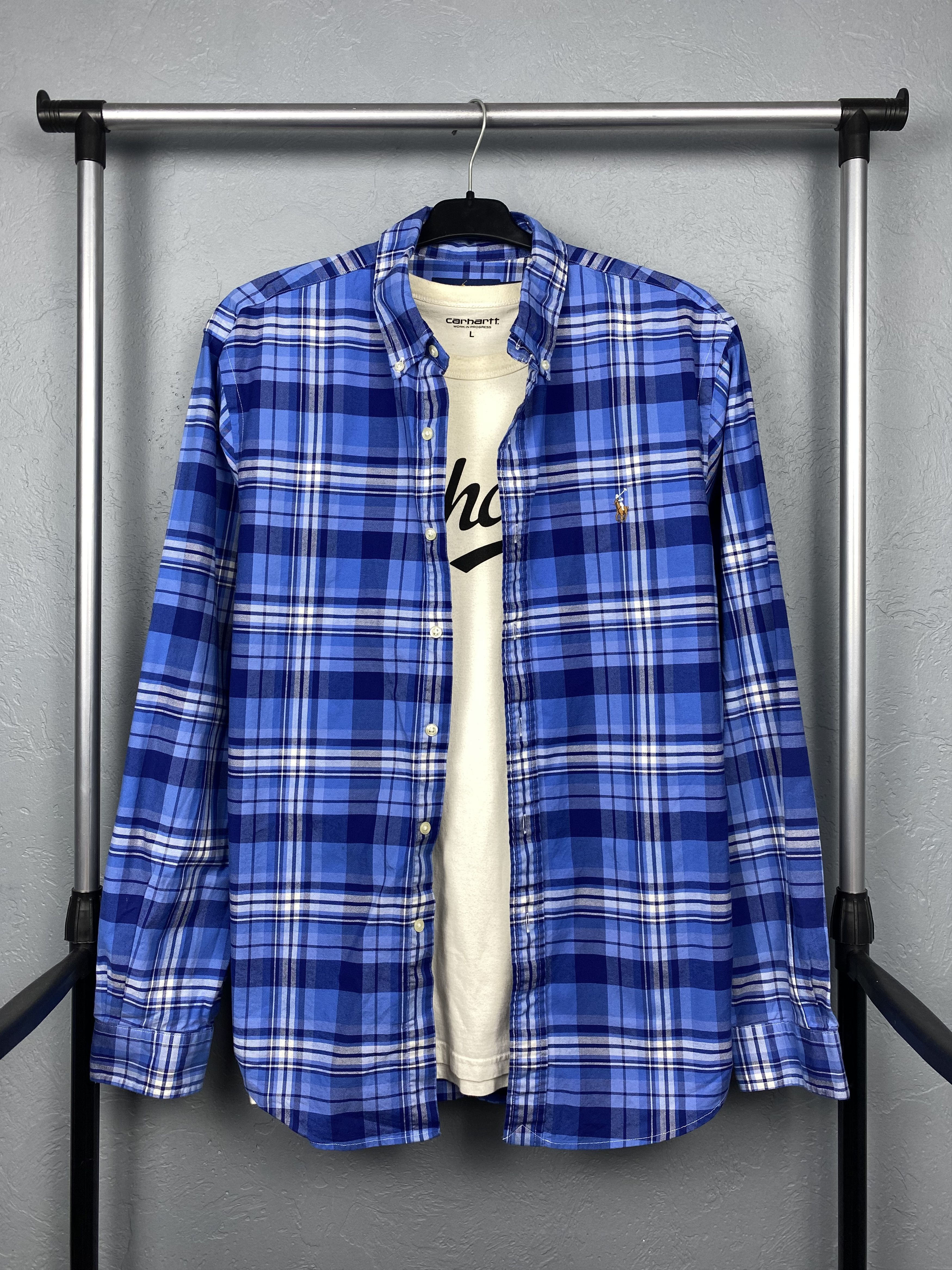 Polo Ralph Lauren Polo Ralph Lauren Vintage Oxford Mens Plaid Shirt Y2K Size US L / EU 52-54 / 3 - 1 Thumbnail