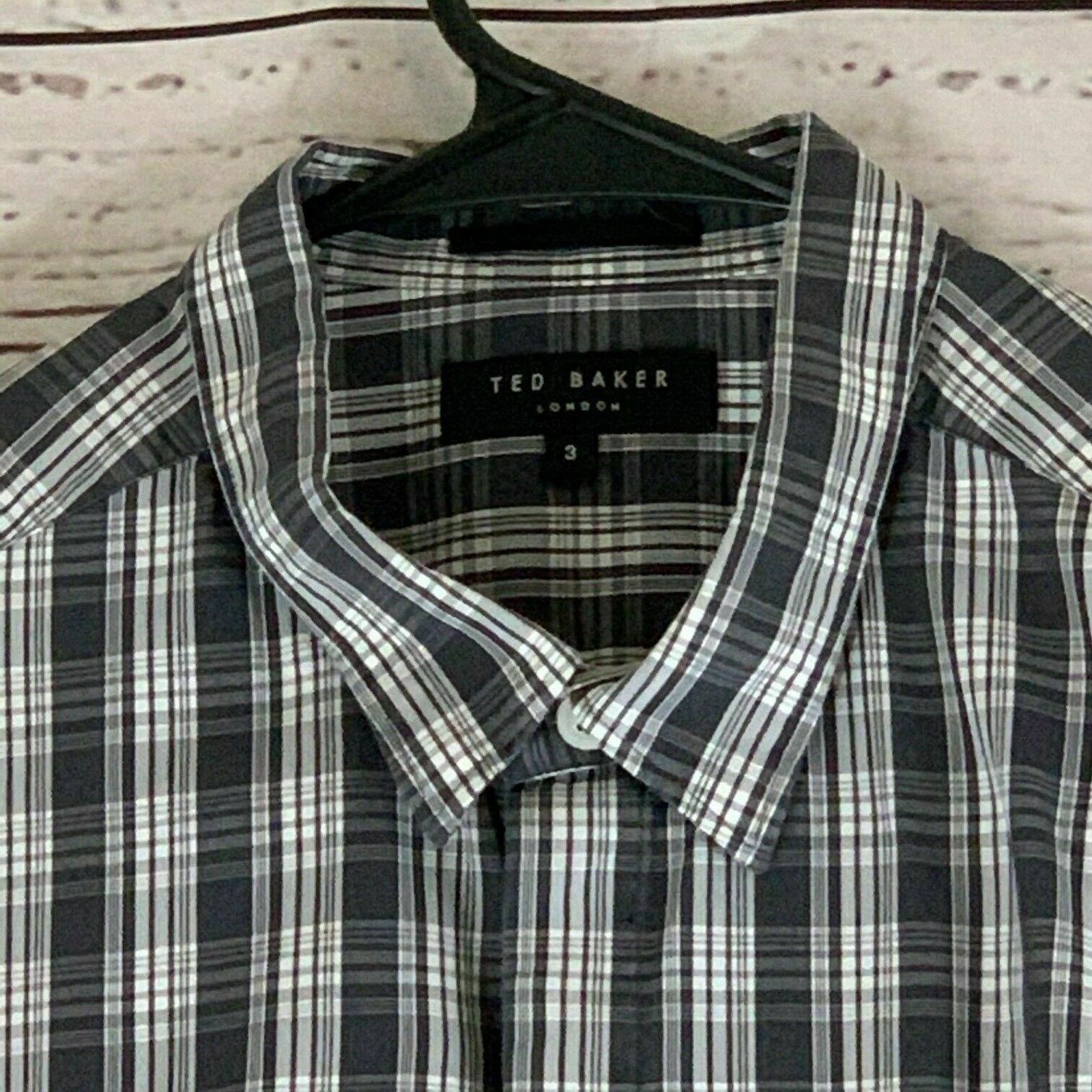 Ted Baker Ted Baker plaid long sleeves buttoned shirt size 3 - Small Size US S / EU 44-46 / 1 - 2 Thumbnail
