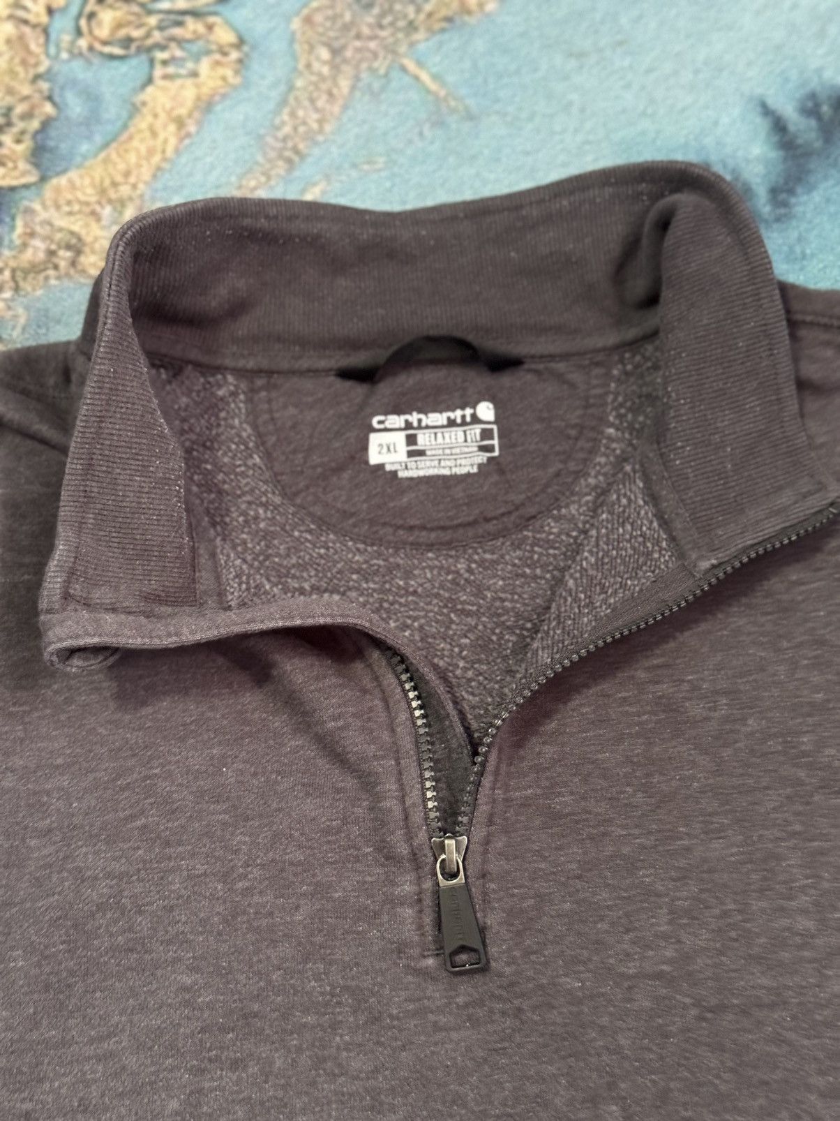 Carhartt Carhartt Midweight 1/4-Zip Mock Neck Sweatshirt Size US XXL / EU 58 / 5 - 3 Thumbnail