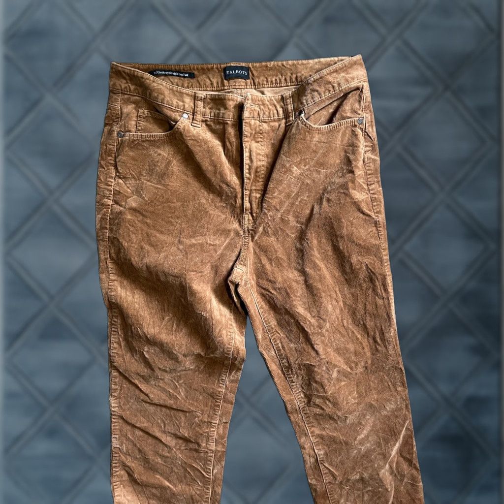 Talbots Talbots Pants Corduroy Straight Chino Regular Brown 10 Women’s Casual Vintage No Size ONE SIZE - 1 Thumbnail