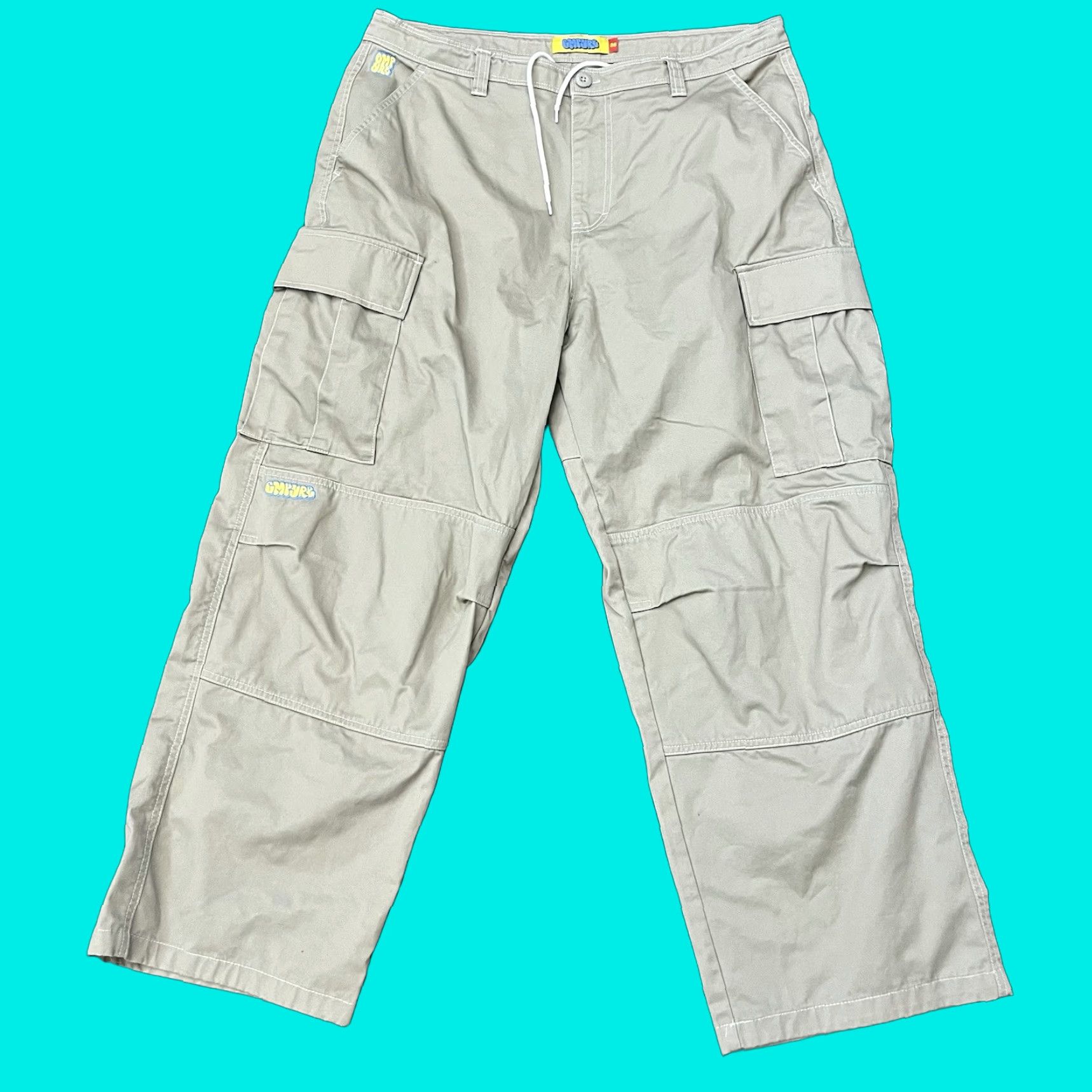 Empyre VINTAGE Empyre Cargo Pants Men 36x28 Baggy Carpenter Double Knee Drawstring Casual Workwear 90s Grunge Denim Size US 36 / EU 52 - 1 Thumbnail