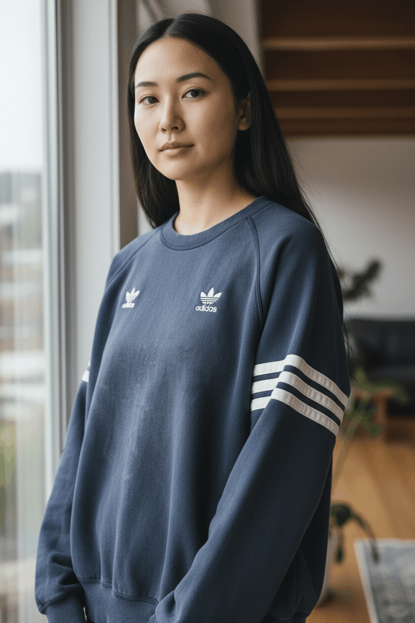 Adidas Vintage 90's ADIDAS Trefoil Jumper Sweatshirt Size US M / EU 48-50 / 2 - 3 Thumbnail