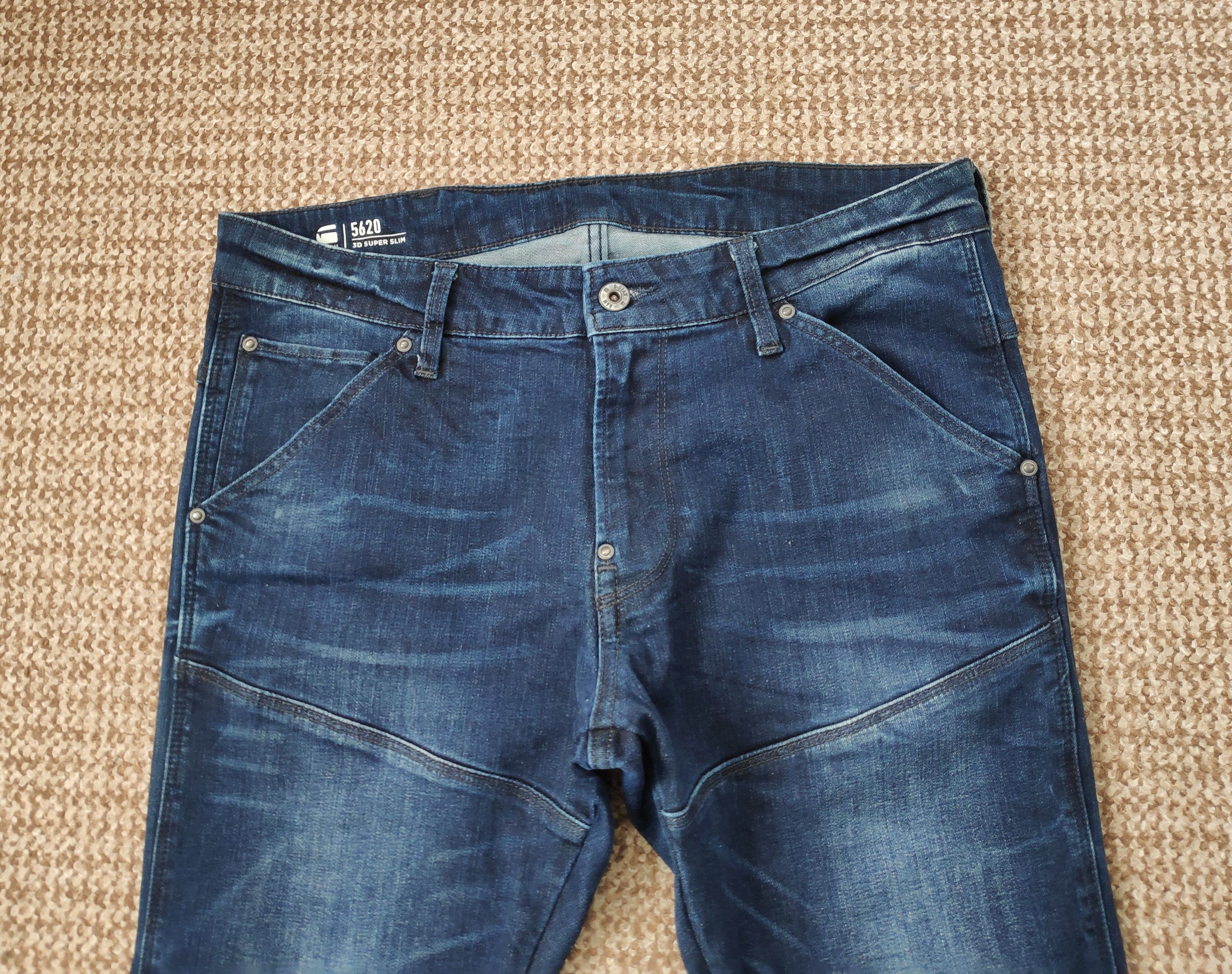 G-Star G-Star Raw 5620 3D Knee Super Slim Denim Jeans sz W33 L34 Size US 33 - 7 Thumbnail