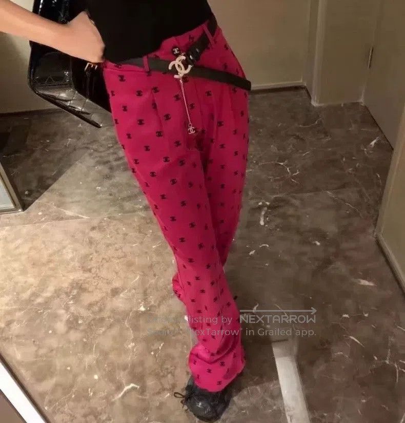 Balenciaga Balenciaga Charity wheat pattern full print velvet pants Size US 36 / EU 52 - 8 Thumbnail