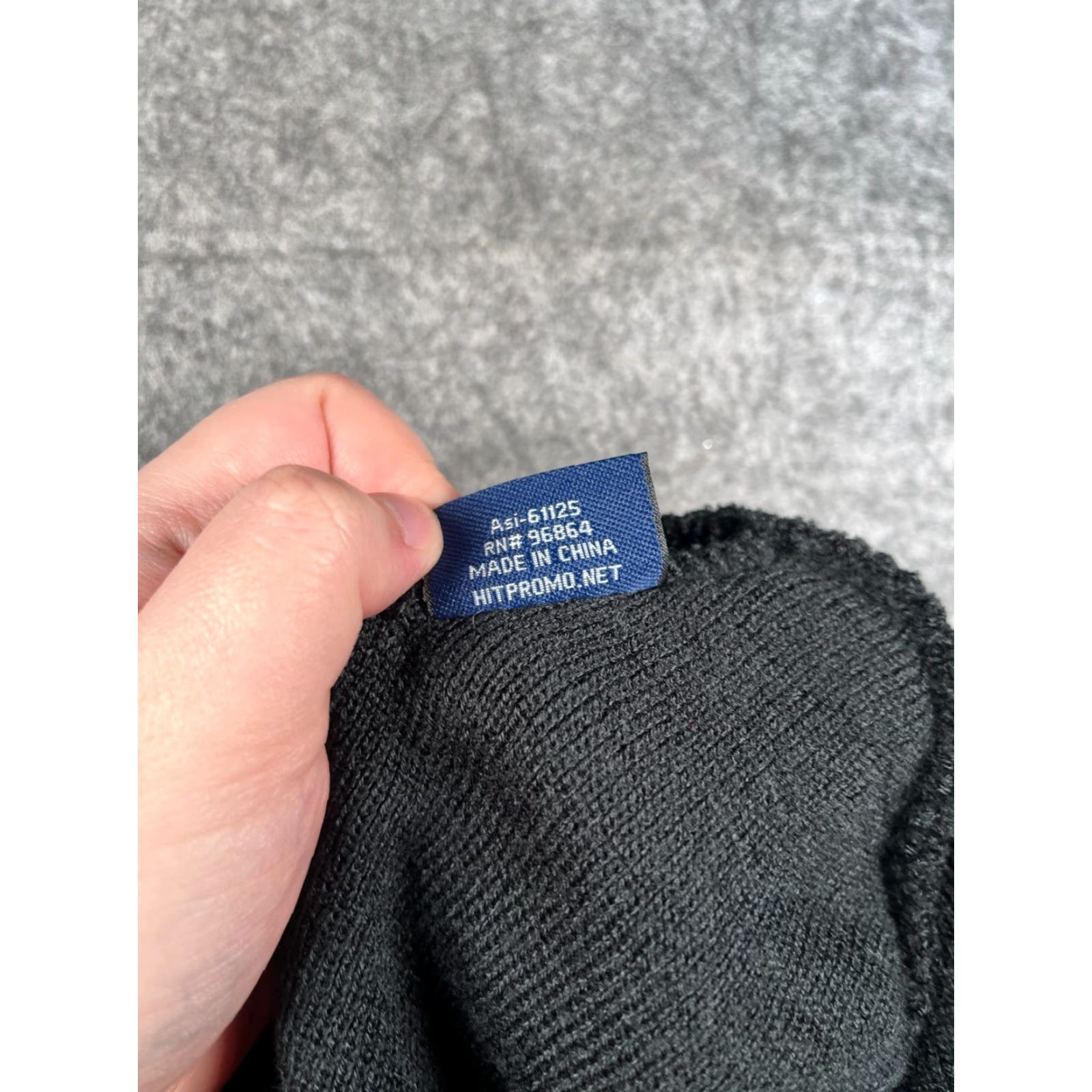 Vintage HitWear USA Black Beanie Knit Adult One Size - Hat/Cap, Embroidered Logo, 100% Polyester HitPromo, Unisex Adults, Fall/Winter, Ski Theme Size ONE SIZE - 8 Thumbnail