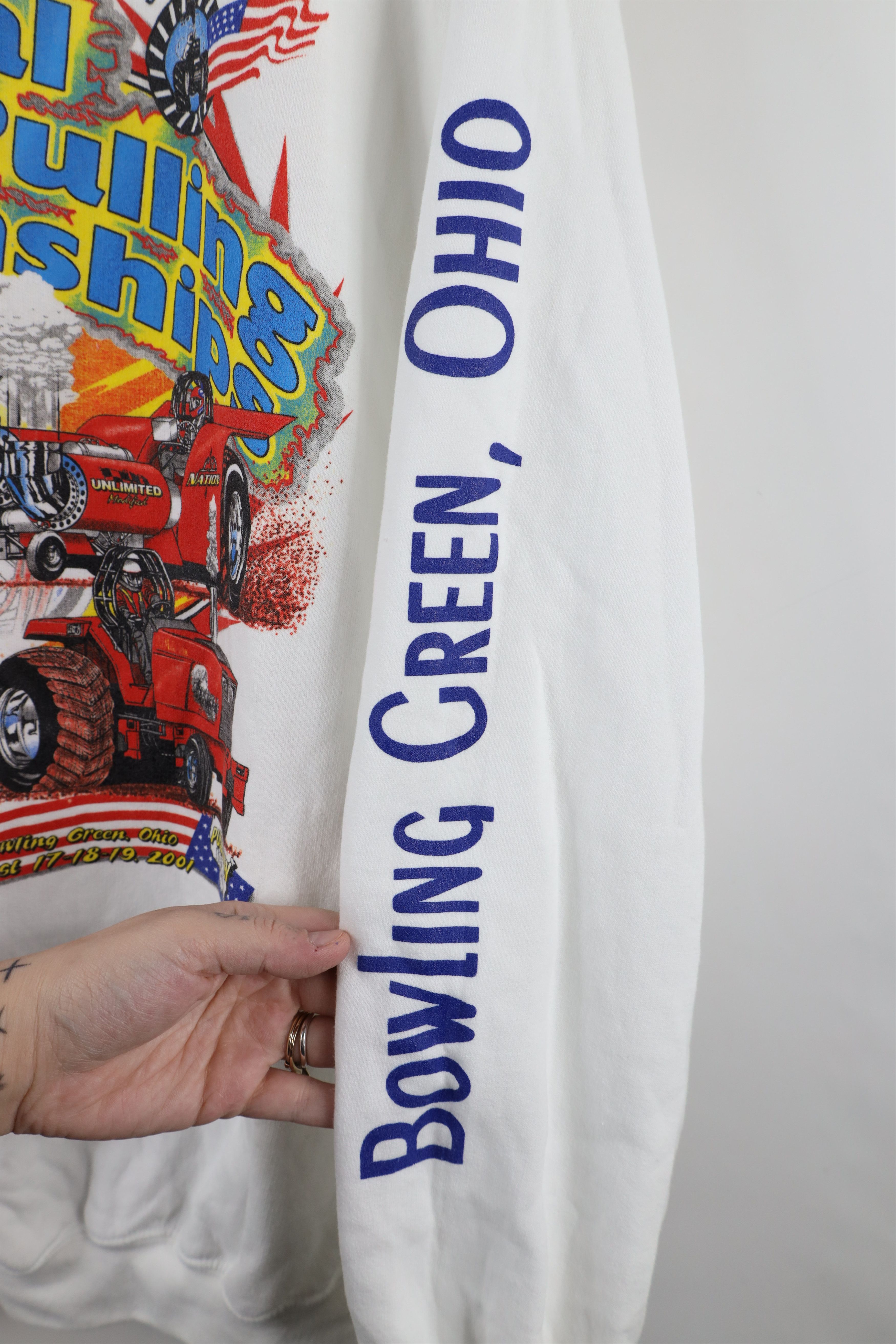Vintage Vintage Y2K 2001 Pulling Championship Sweatshirt White Size US XXL / EU 58 / 5 - 4 Thumbnail