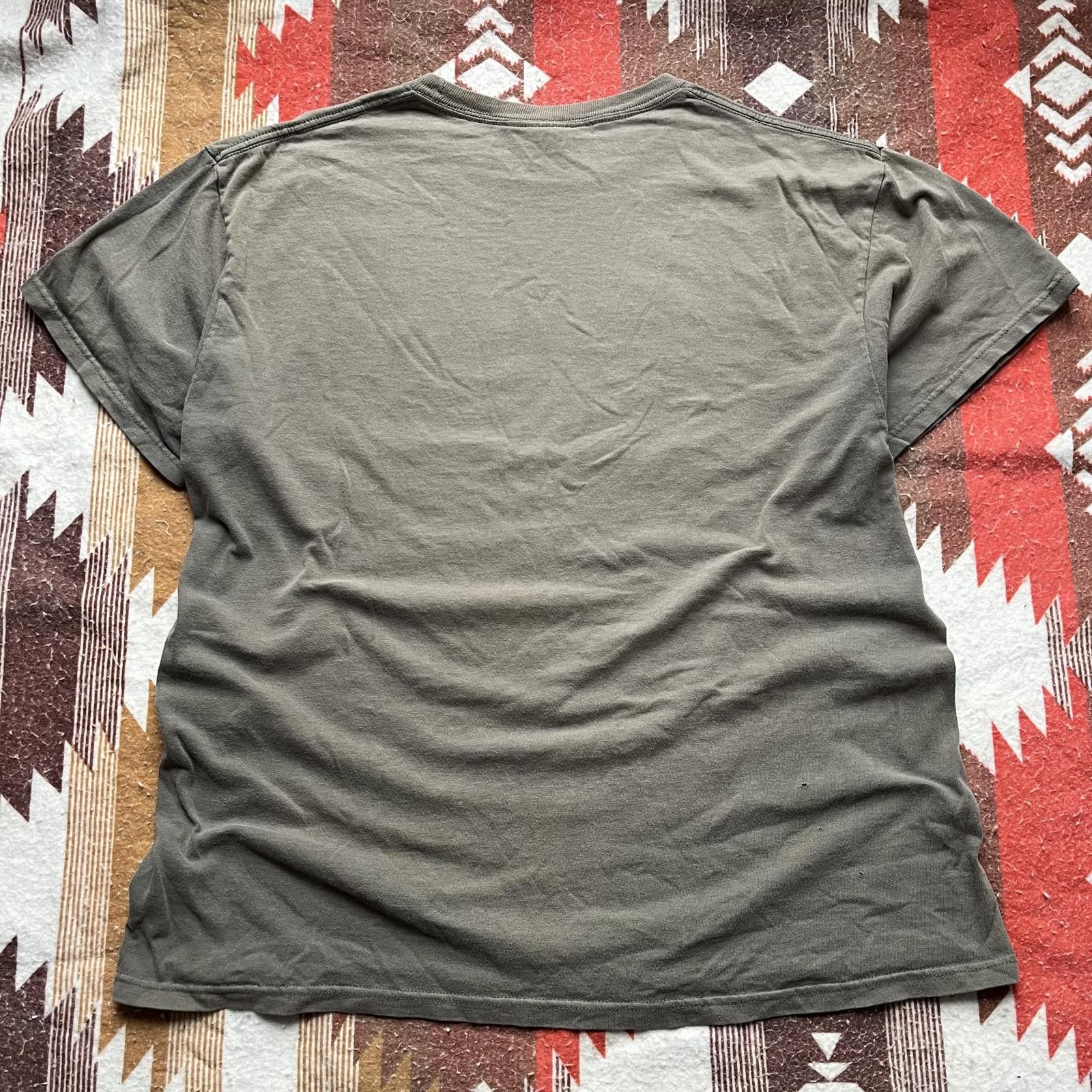 Vintage Vintage Y2K Olive Green Distressed Jesus Affliction Shirt Size US XL / EU 56 / 4 - 4 Thumbnail