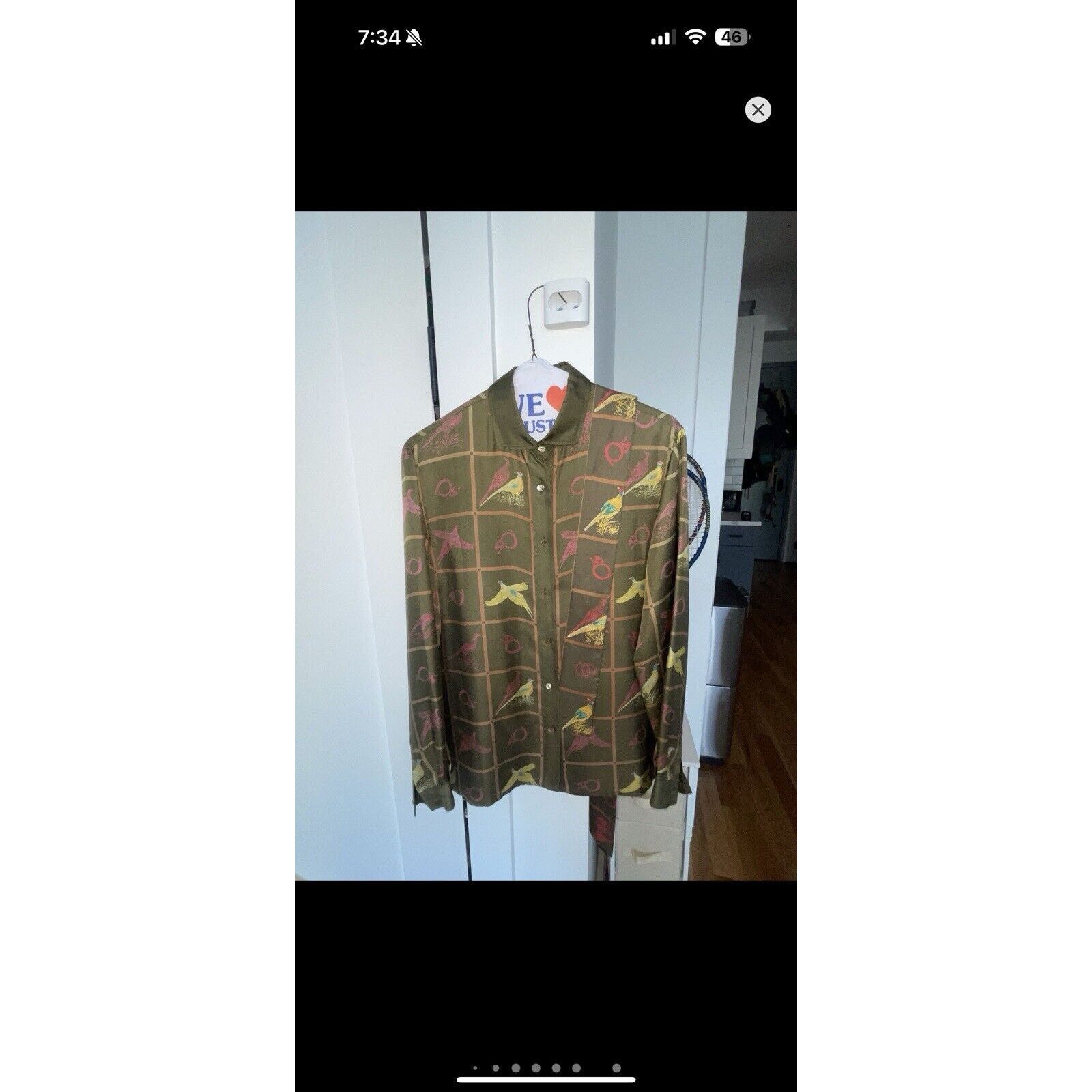 Gucci RARE 70s VINTAGE GUCCI 100% SILK SHIRT W NECK TIE Size US S / EU 44-46 / 1 - 2 Thumbnail