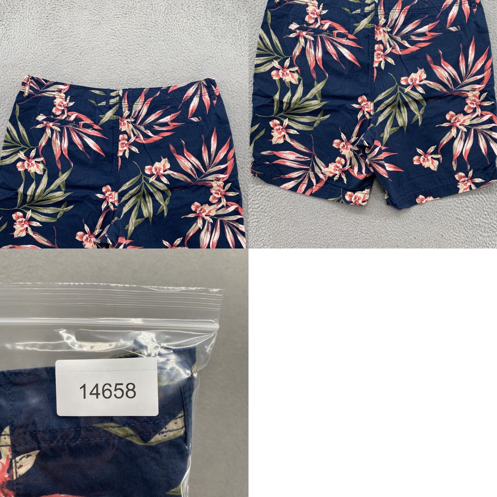 Old Navy Old Navy Mens Palm Leaf Floral Hawaiian Cotton Shorts Size 38 in Multicolor - Regular Chino Cotton Mens Hawaiian Shorts Size US 38 / EU 54 - 9 Thumbnail