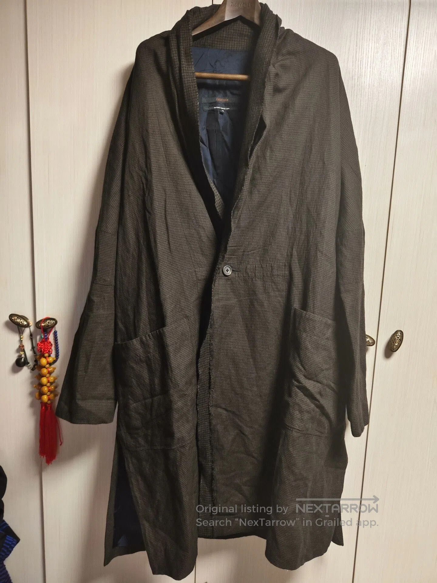 Ziggy Chen Ziggy Chen 19AW Houndstooth Robe Coat. Size US M / EU 48-50 / 2 - 1 Thumbnail
