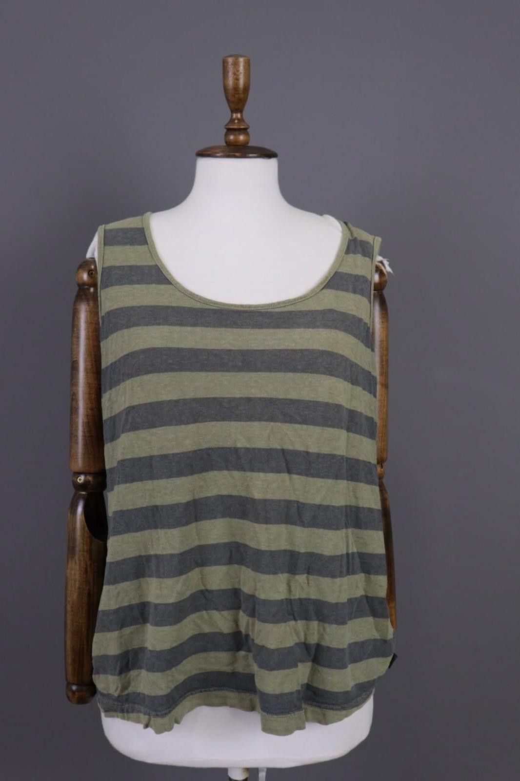 Oscar De La Renta Oska Brown Striped Sleevekess Blouse Shirt Size 3 / L Size M / US 6-8 / IT 42-44 - 1 Thumbnail