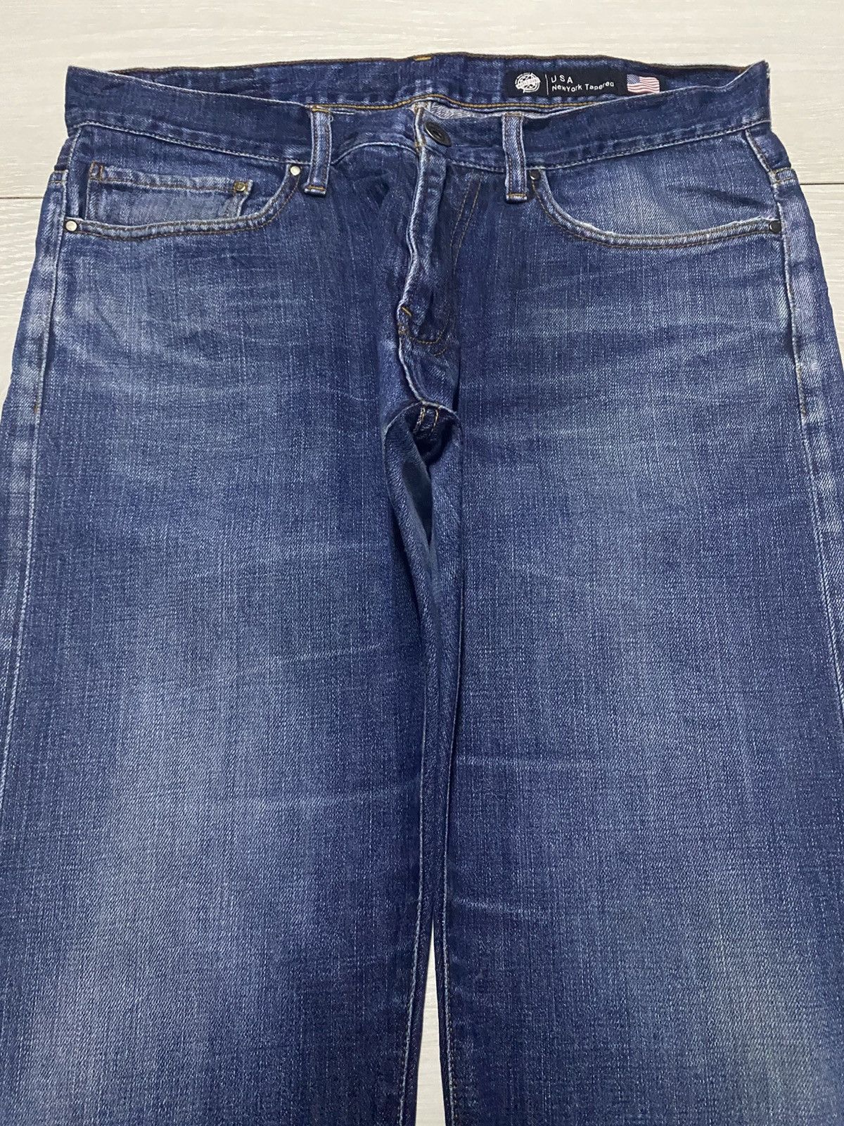 Japanese Brand Vintage Back Number Fade Wash Distressed Jeans Size US 34 / EU 50 - 3 Thumbnail
