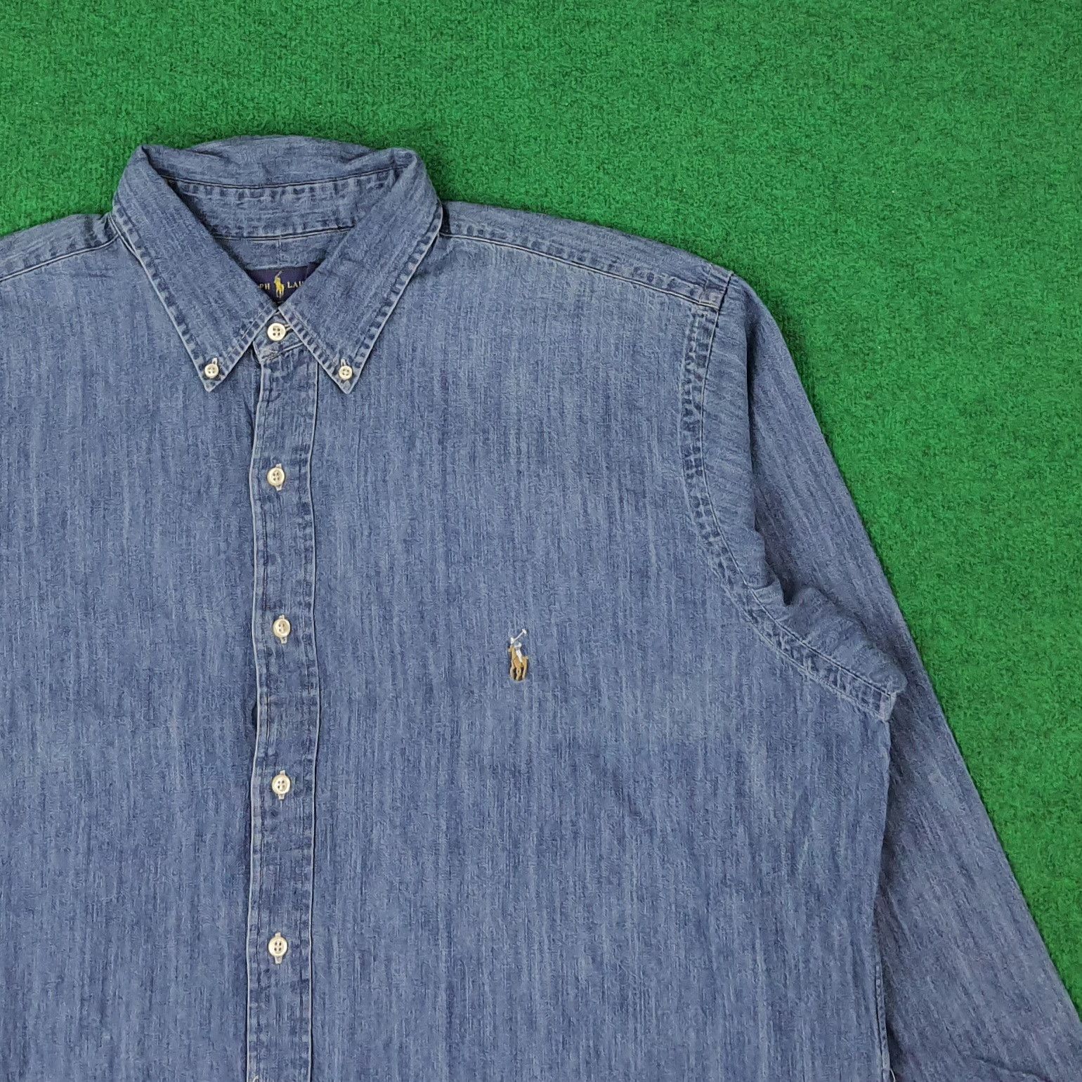 Ralph Lauren Vintage Ralph Lauren Button Up Denim Shirt C223N33 Size US XXL / EU 58 / 5 - 2 Thumbnail