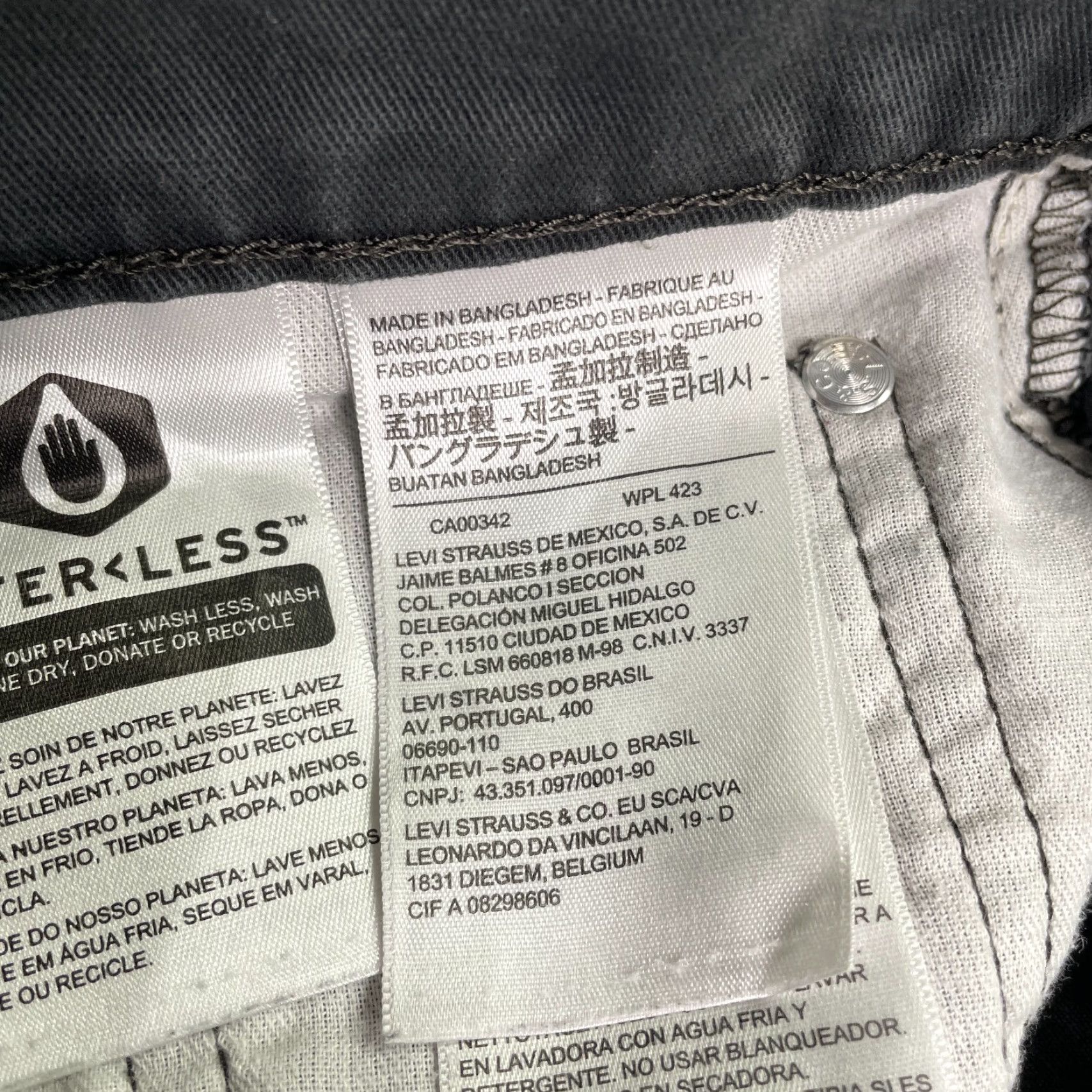 Levi's Levi's 502 Jeans Mens 34x32 Washed Black Denim Straight Leg Cotton Casual Size US 34 / EU 50 - 7 Thumbnail