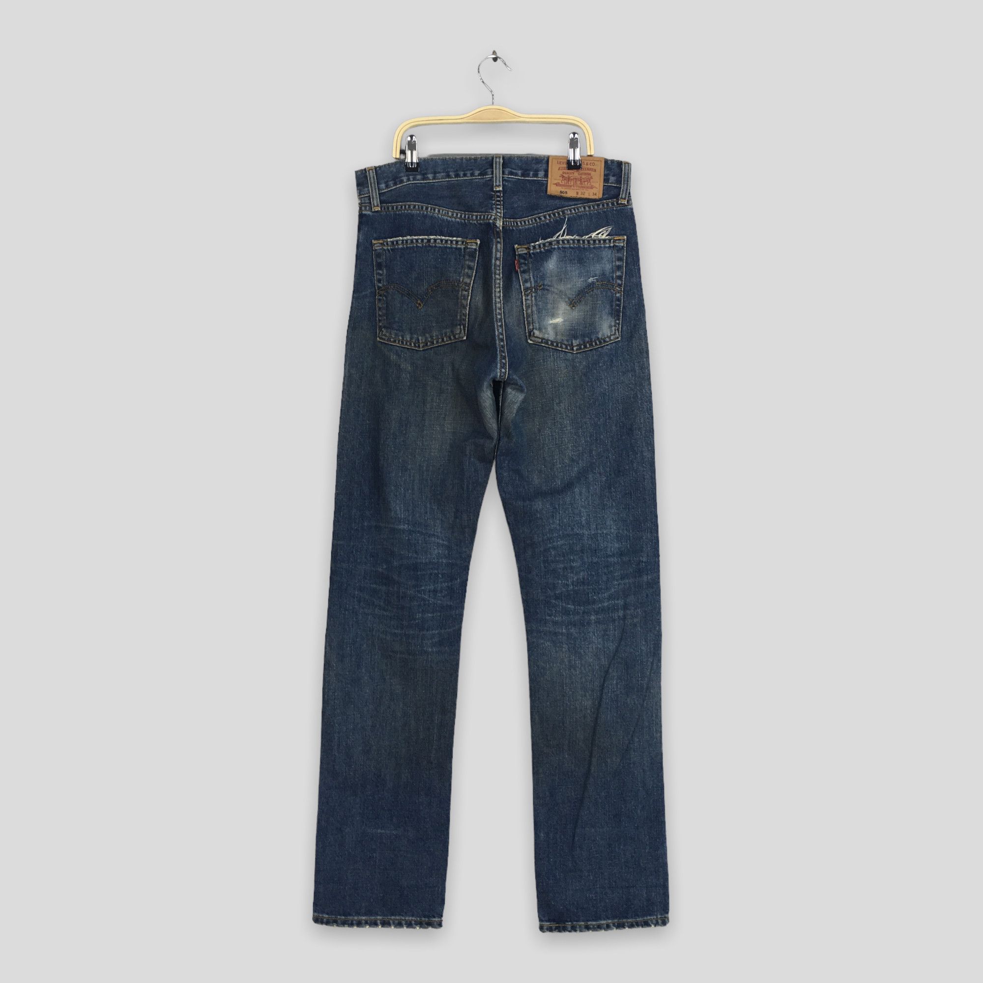 Levi's Size 31x34 Vintage Levis 505 Faded Stonewash Jeans S1952 Size US 31 - 9 Thumbnail