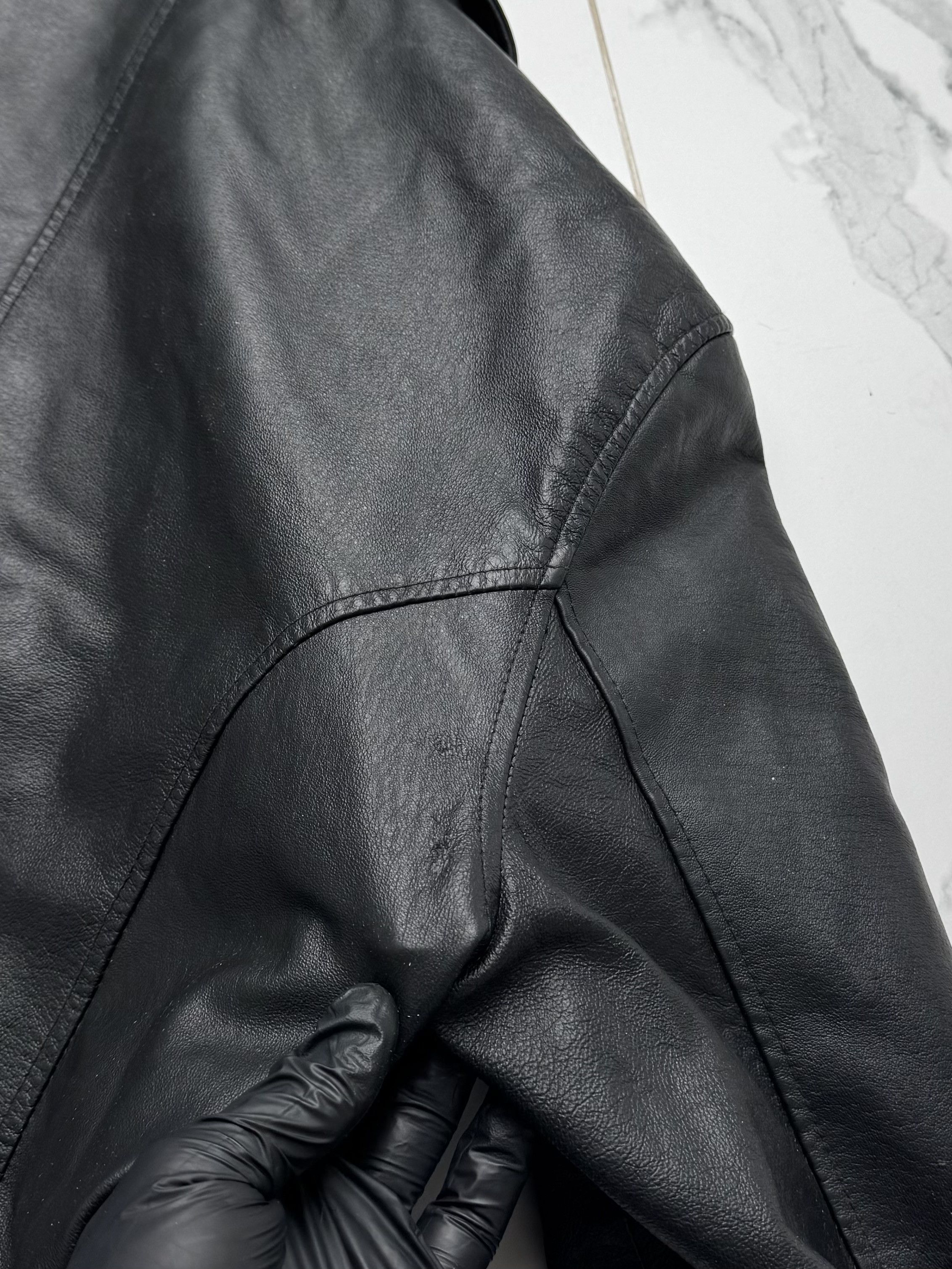 Japanese Brand Y2K Black Leather Jacket Mens Zip Up Classic Minimal Coat Size US M / EU 48-50 / 2 - 16 Thumbnail