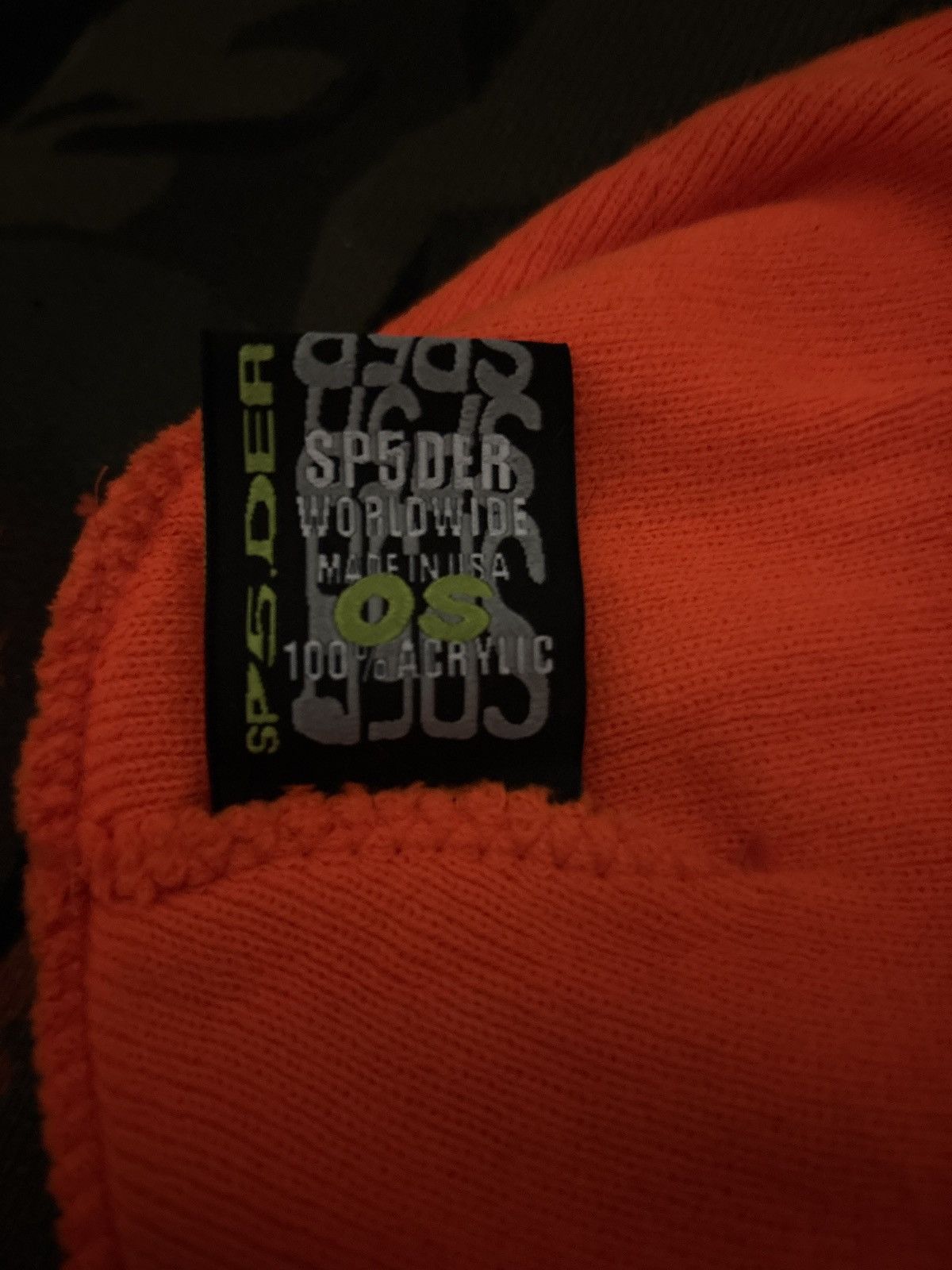 Sp5der Sp5der Orange Rhinstone Beanie Size ONE SIZE - 3 Thumbnail
