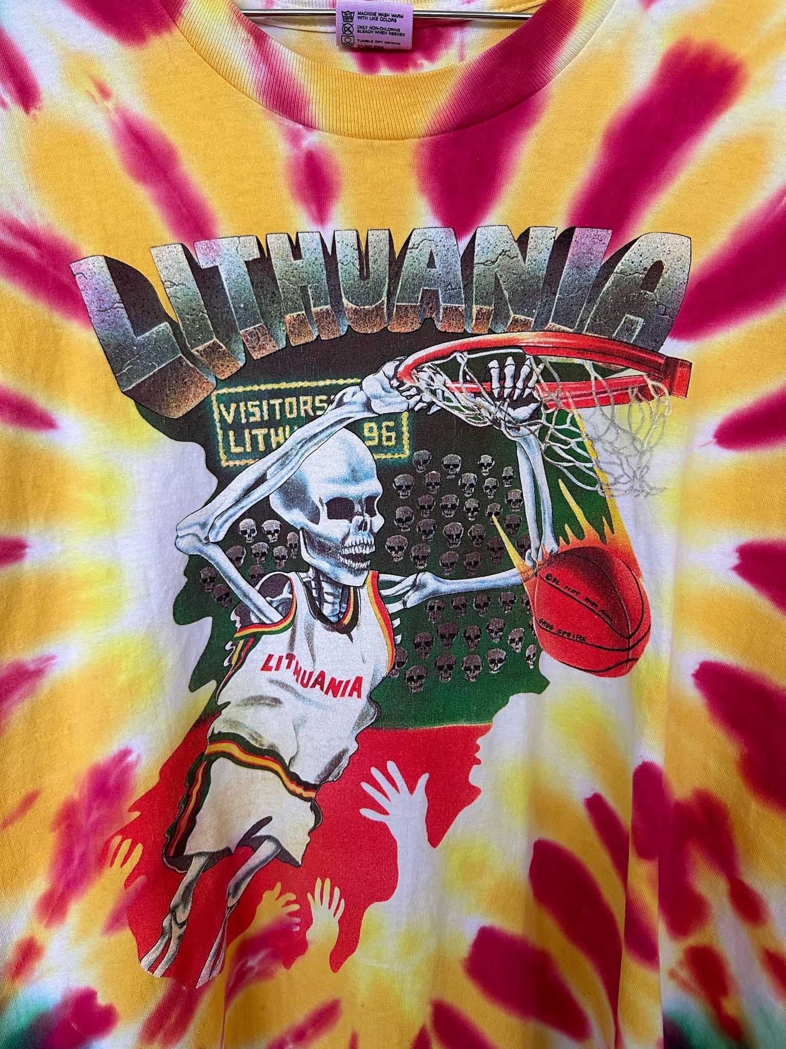 Vintage GRATEFUL DEAD 1992 Lithuania Tye Dye T-shirt Size US XXL / EU 58 / 5 - 3 Thumbnail