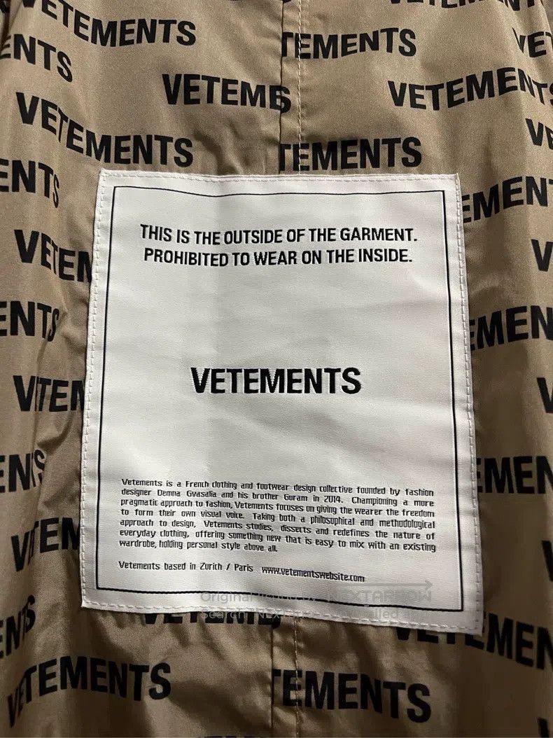 Other Vetements Letter Logo Trench Coat Size US XS / EU 42 / 0 - 7 Thumbnail