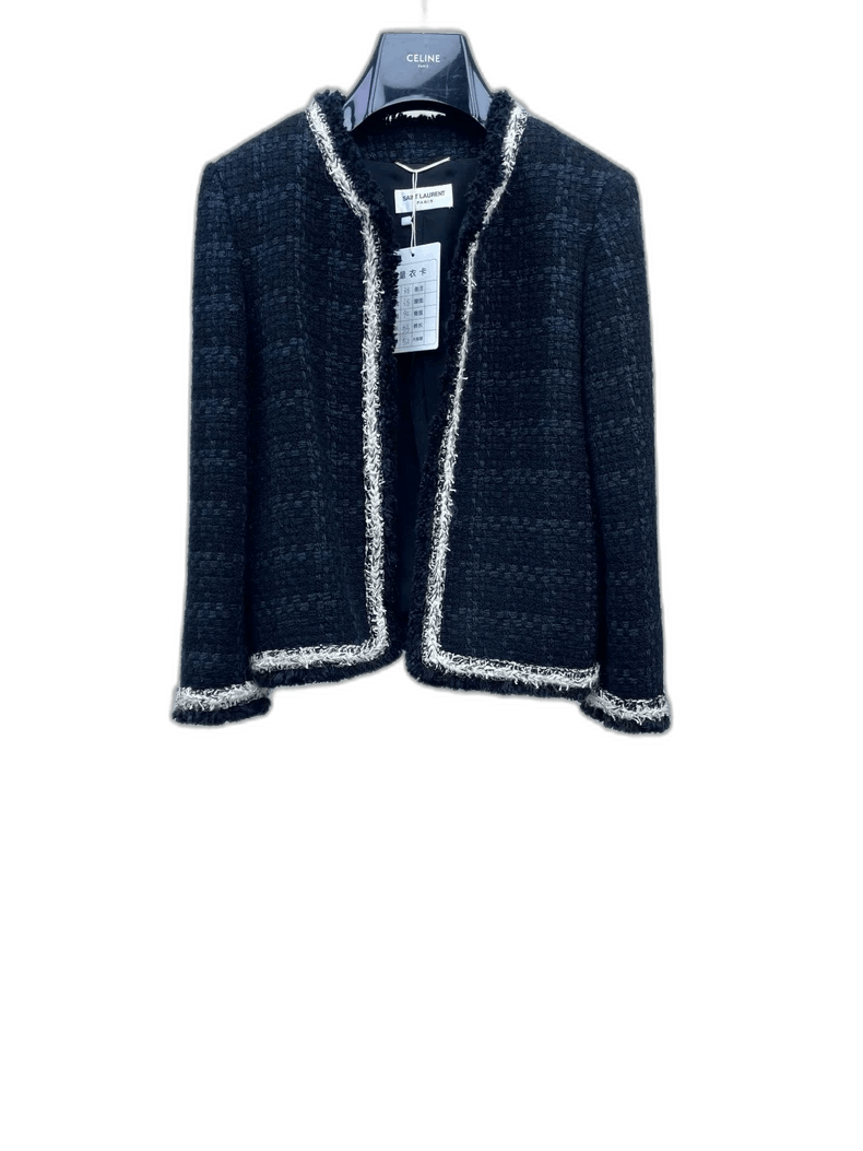 Saint Laurent Paris Saint Laurent Black Woven Jacket Size US M / EU 48-50 / 2 - 1 Thumbnail