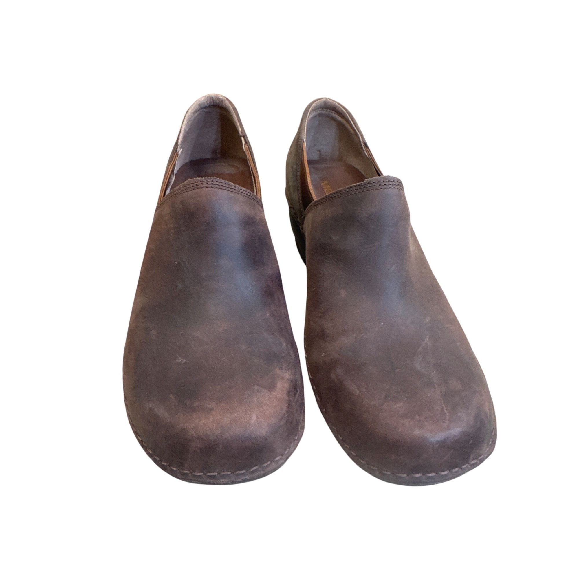 Merrell Merrell Womens Brown Leather Clogs Shoes Size 9.5 SKU 8243 Size US 9.5 / IT 39.5 - 5 Thumbnail