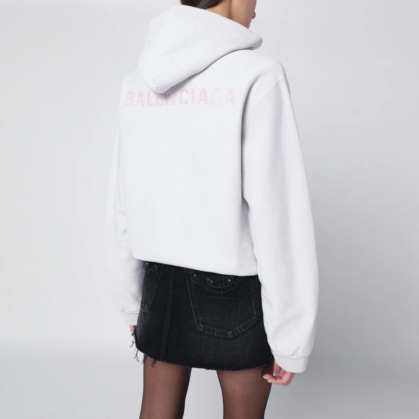 Balenciaga o1d2blof0426 Balenciaga Back Regular Fit Zip Hoodie in White Size M / US 6-8 / IT 42-44 - 3 Thumbnail
