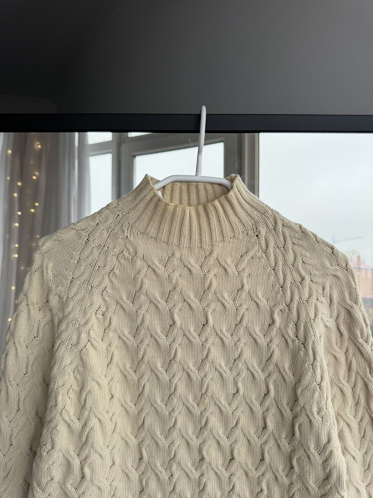 Other Tiki Tirawa Paris Cream Cable Knit Sweater High Neck Sz S Size S / US 4 / IT 40 - 4 Thumbnail