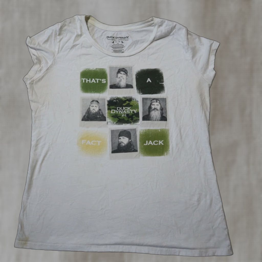 Vintage Duck Dynasty Shirt Women's 3XL XXXL White That's A Fact Jack Ladies T-Shirt Size XXL / US 16-18 / IT 52-54 - 1 Thumbnail