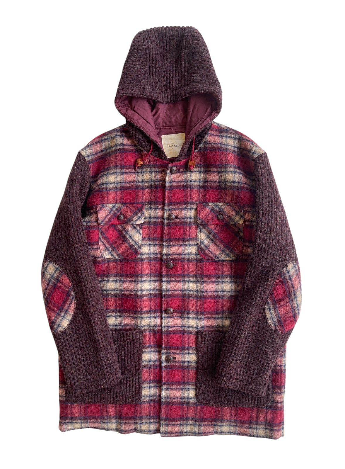 Karl Helmut Karl Helmut Check Hooded Parka Size US M / EU 48-50 / 2 - 1 Thumbnail
