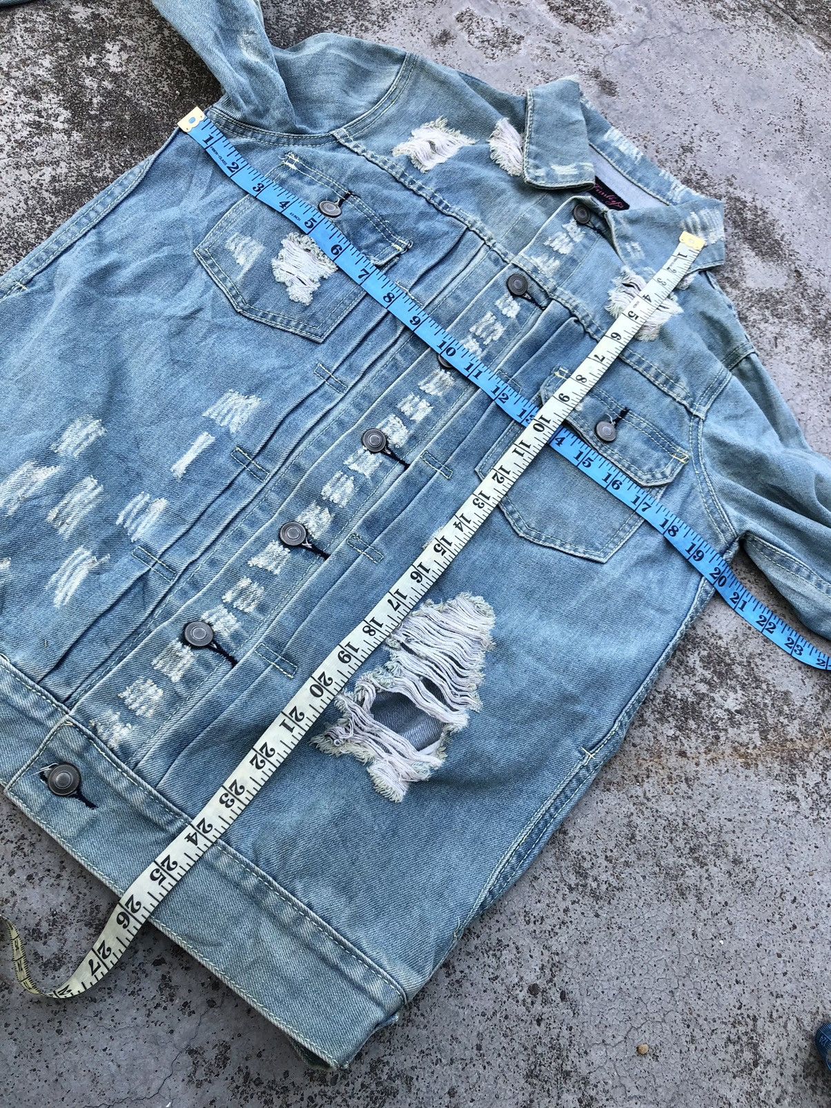 Japanese Brand RIPPED FUNKY TYPE 2 DENIM JACKET Size M / US 6-8 / IT 42-44 - 8 Thumbnail