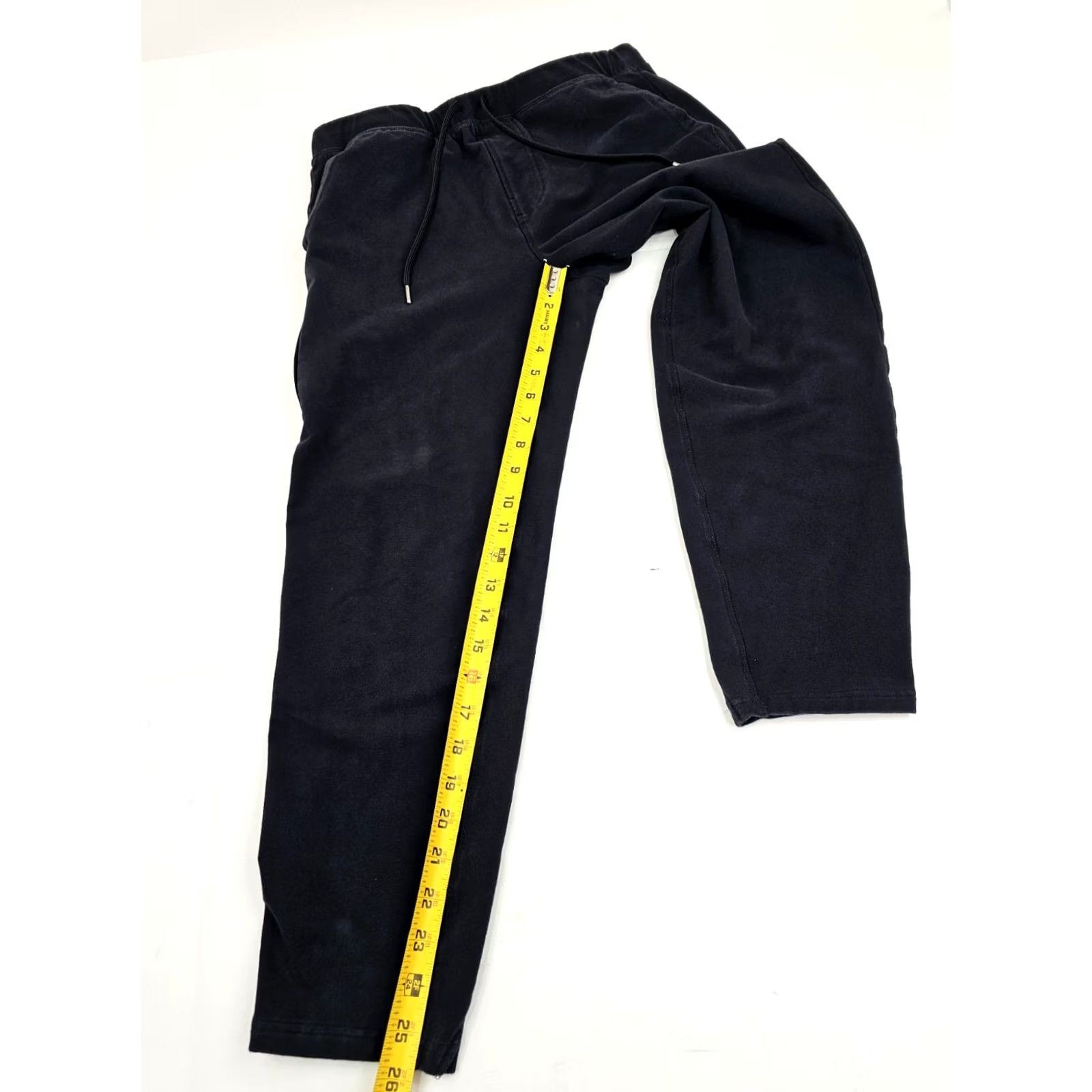 Vintage Mack Weldon Washed Black Fleece Sweatpants Men M Sweatpants Casual Slim Pull-On Joggers City College Preppy Mens Size US 31 - 3 Thumbnail