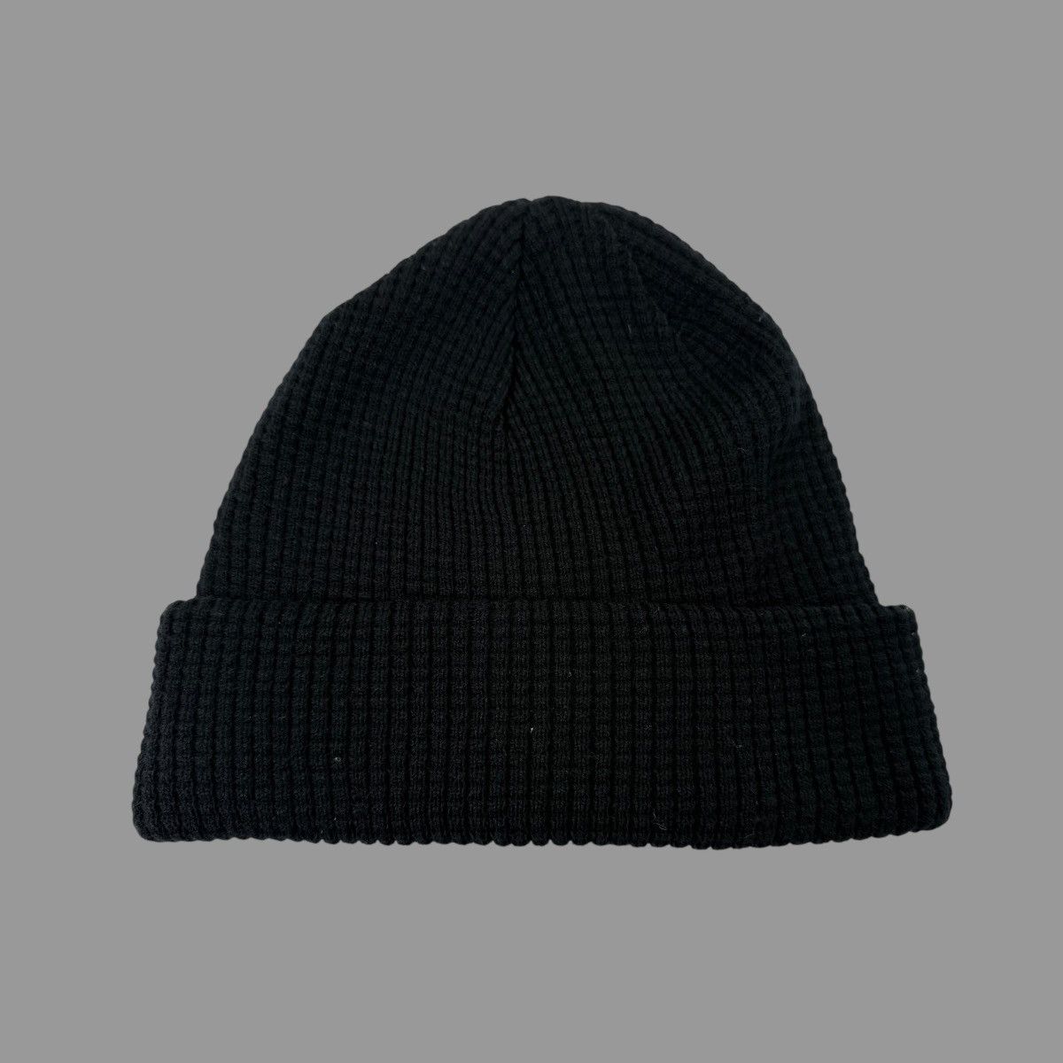 Vintage Vintage grid knit blank black beanie Size ONE SIZE - 1 Thumbnail